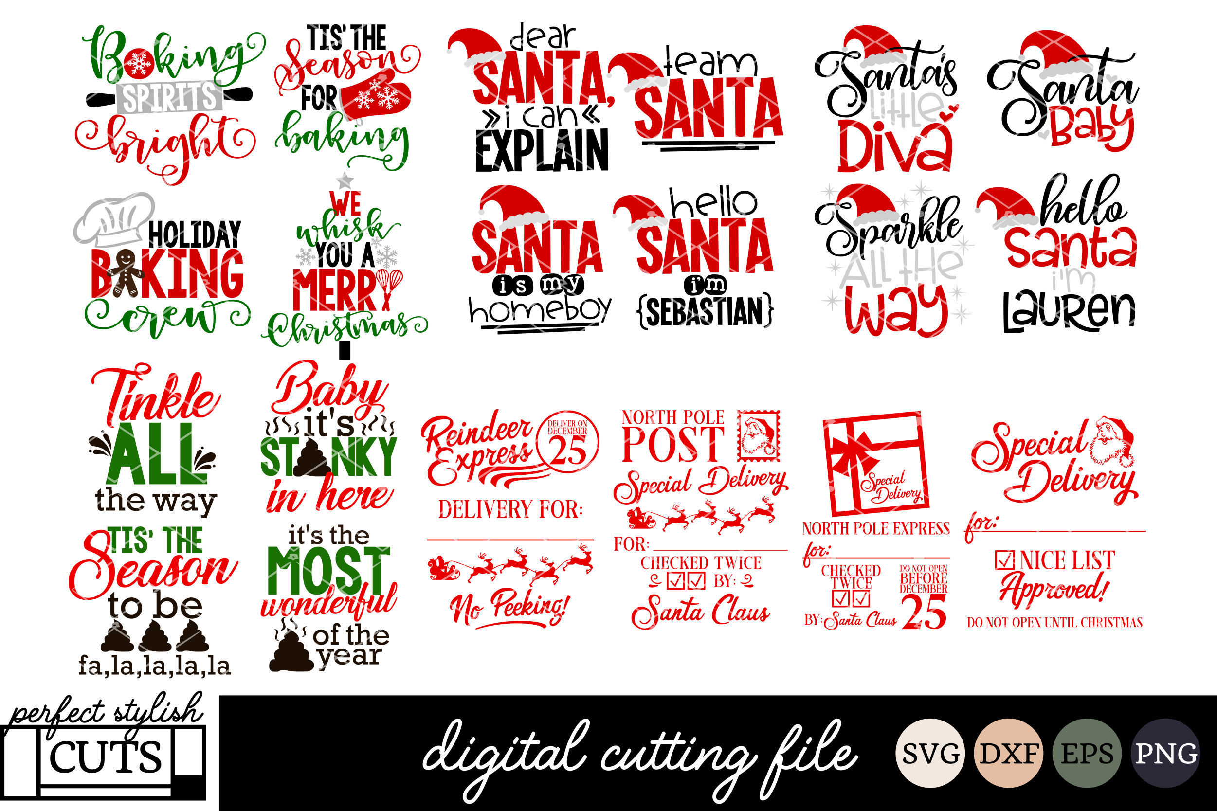 The BIG Christmas SVG Bundle   SVG, EPS, DXF, PNG For Crafts (121785