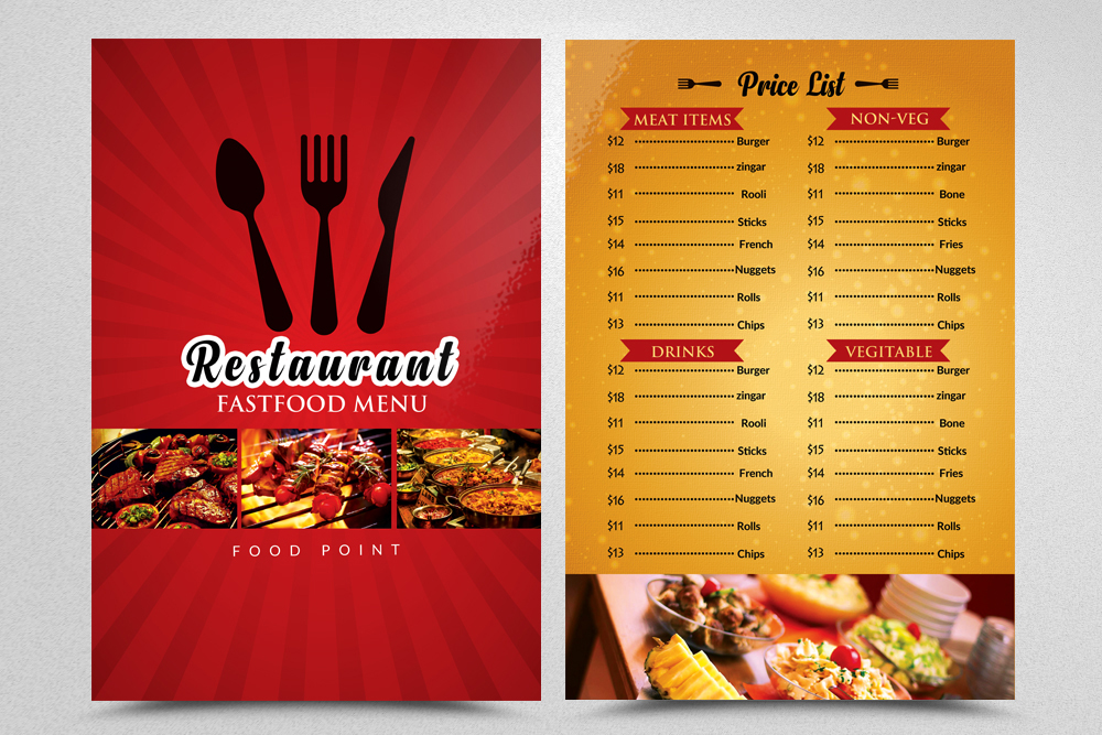 Download Restaurant Menu Psd Flyer