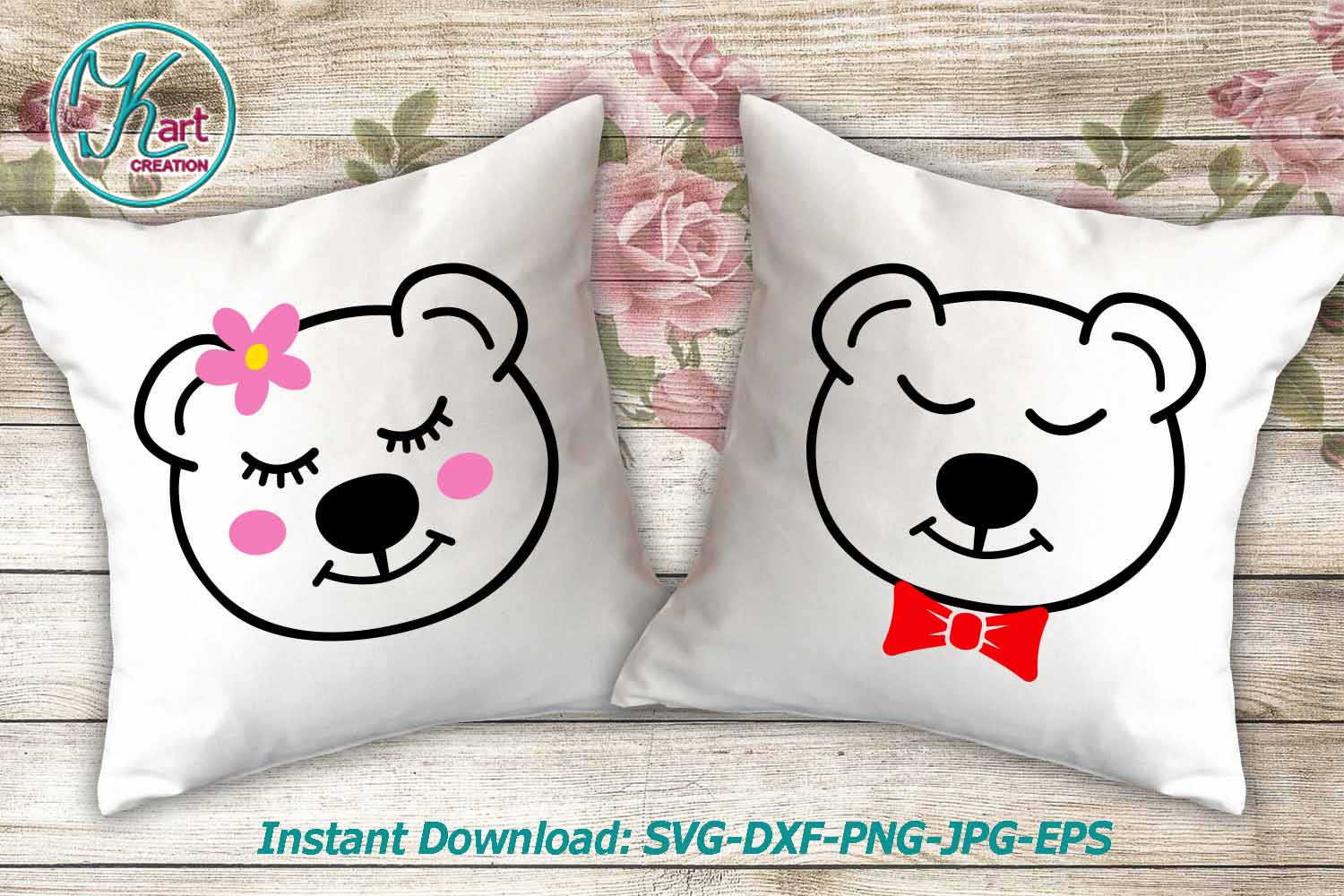 Download Baby bears boy girl face ready for cut print files svg png (49812) | SVGs | Design Bundles