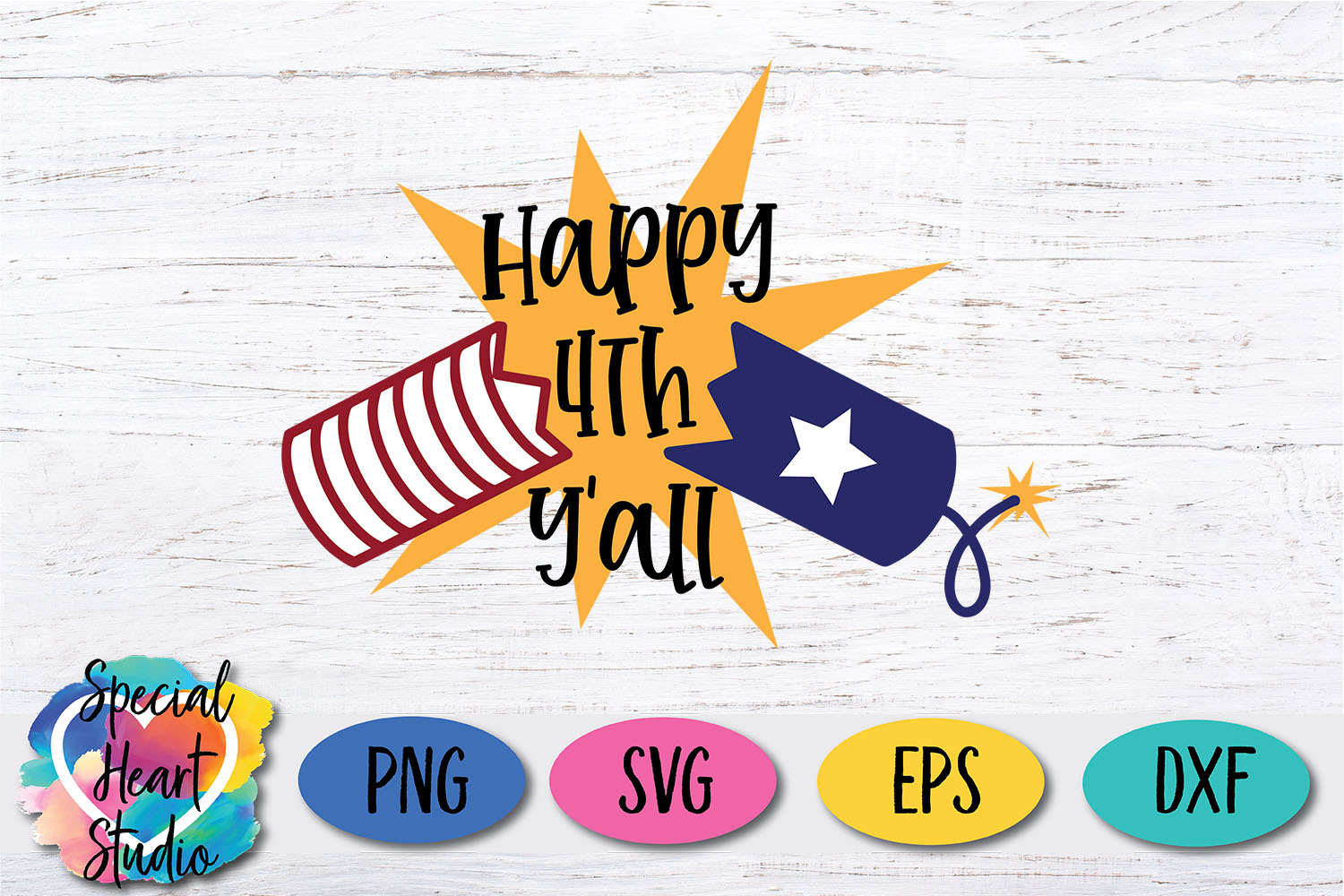 Download Happy 4th y'all - A patriotic Fourth of July SVG