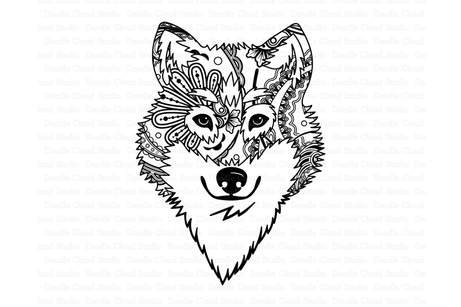 Free Free 160 Layered Wolf Mandala SVG PNG EPS DXF File