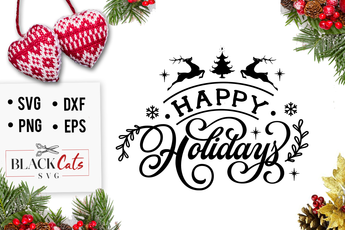 Download Happy Holidays SVG (377443) | SVGs | Design Bundles