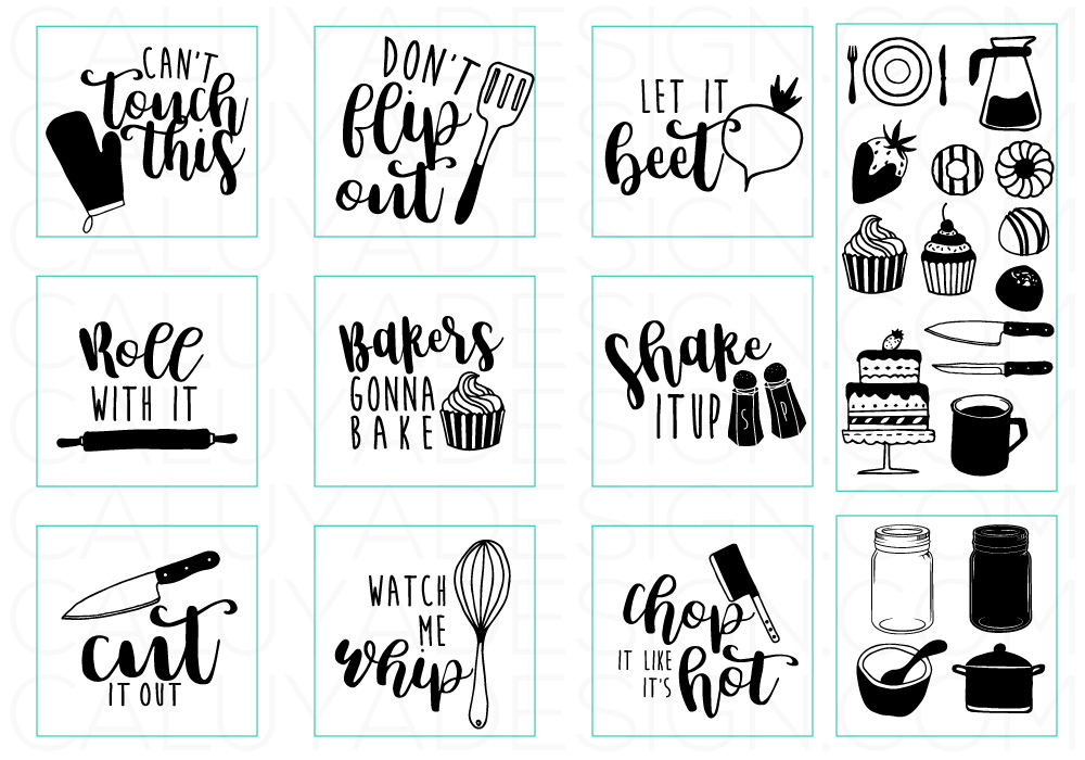 Download Happy Kitchen SVG Cut File Bundle