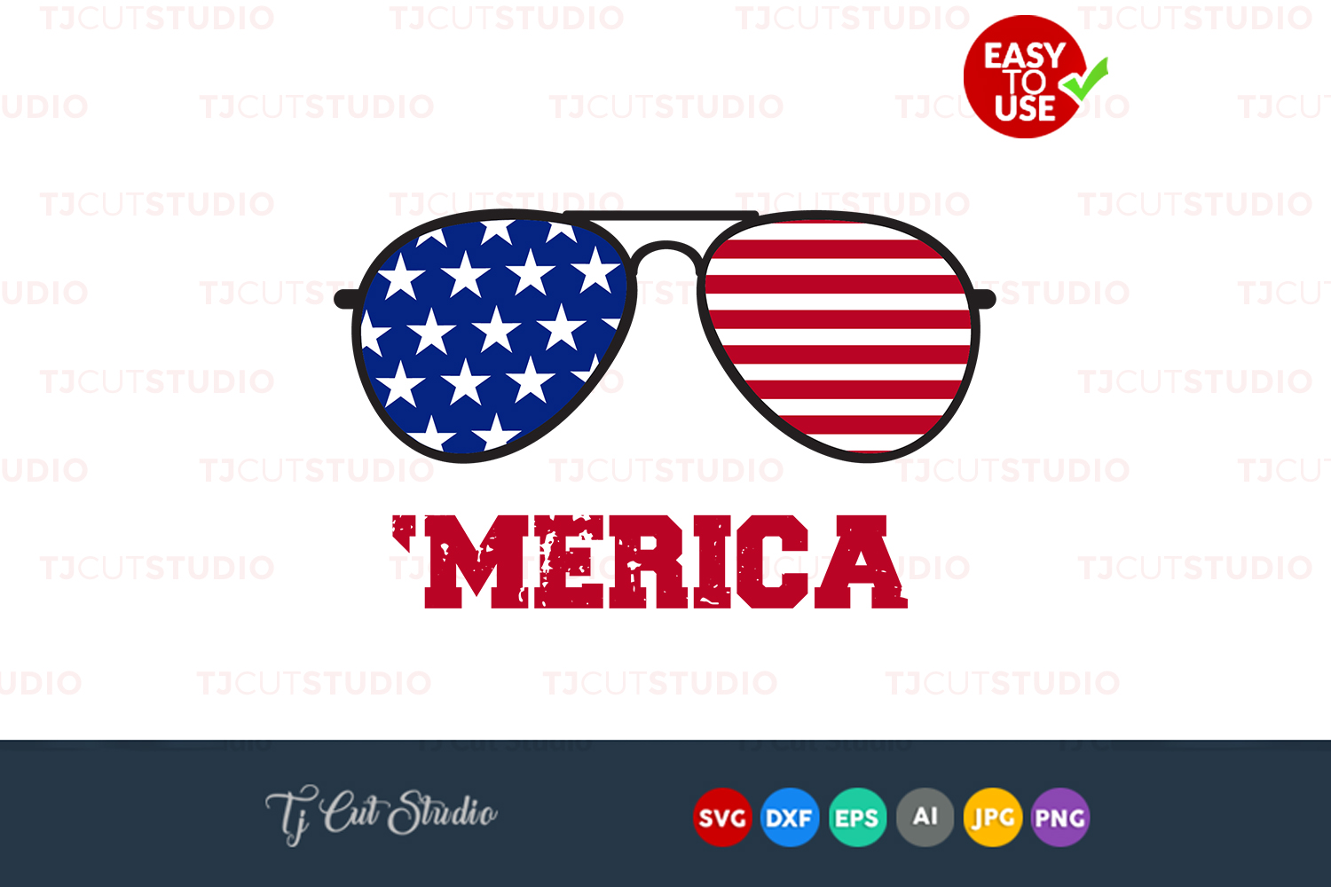 Merica Svgmerica Svg American Glasses Flag 4th Of July Svg Files For Silhouette Cameo Or 