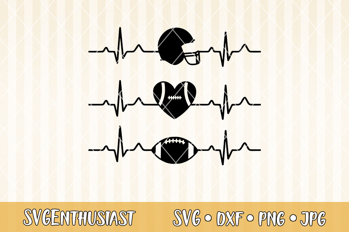 Football heartbeat SVG cut file (301269) | SVGs | Design Bundles