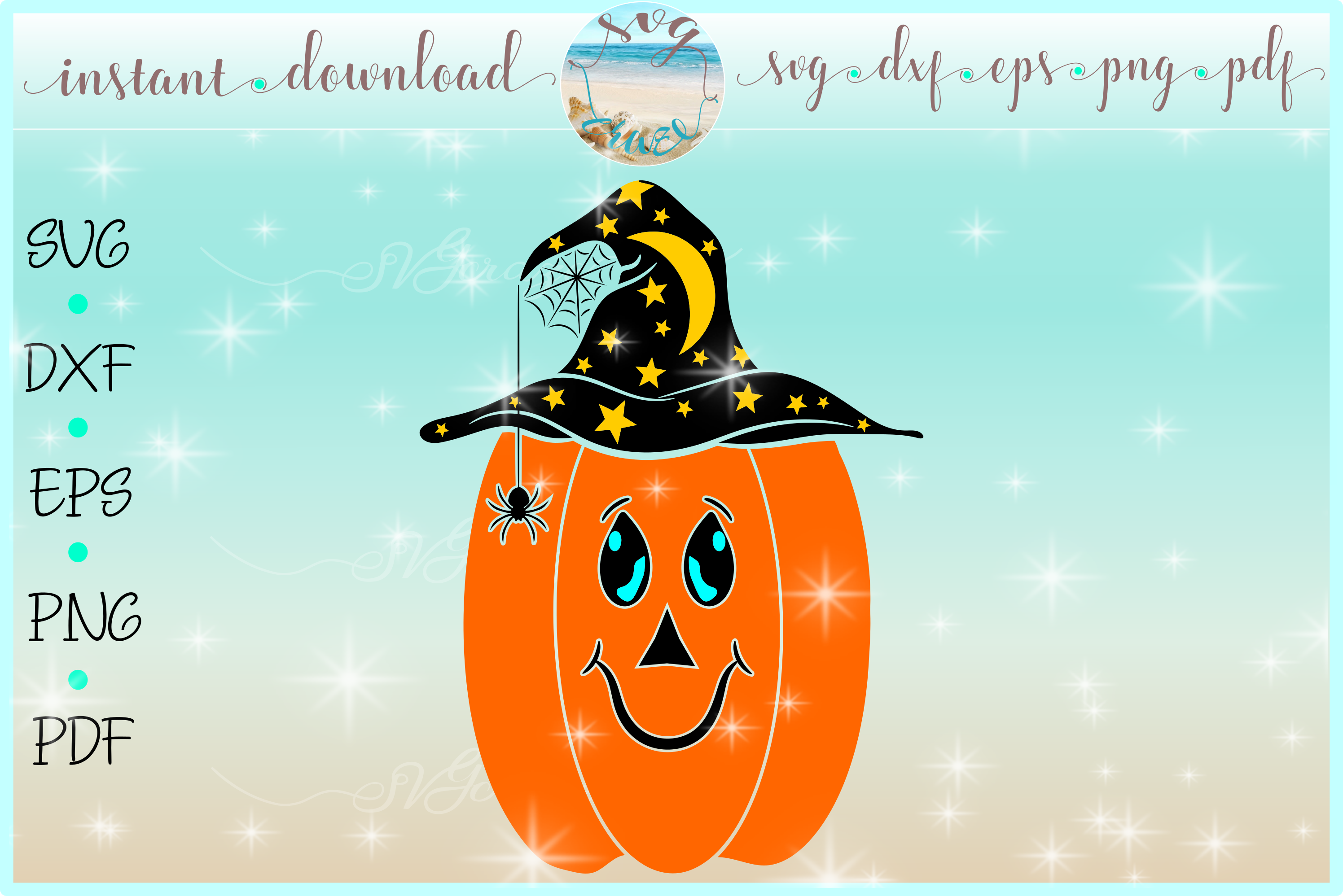 Pumpkin Jack O Lantern Witch Hat SVG Dxf Eps Png PDF Files Pumpkin Jack O Lantern Witch Hat SVG Dxf Eps Png PDF Files