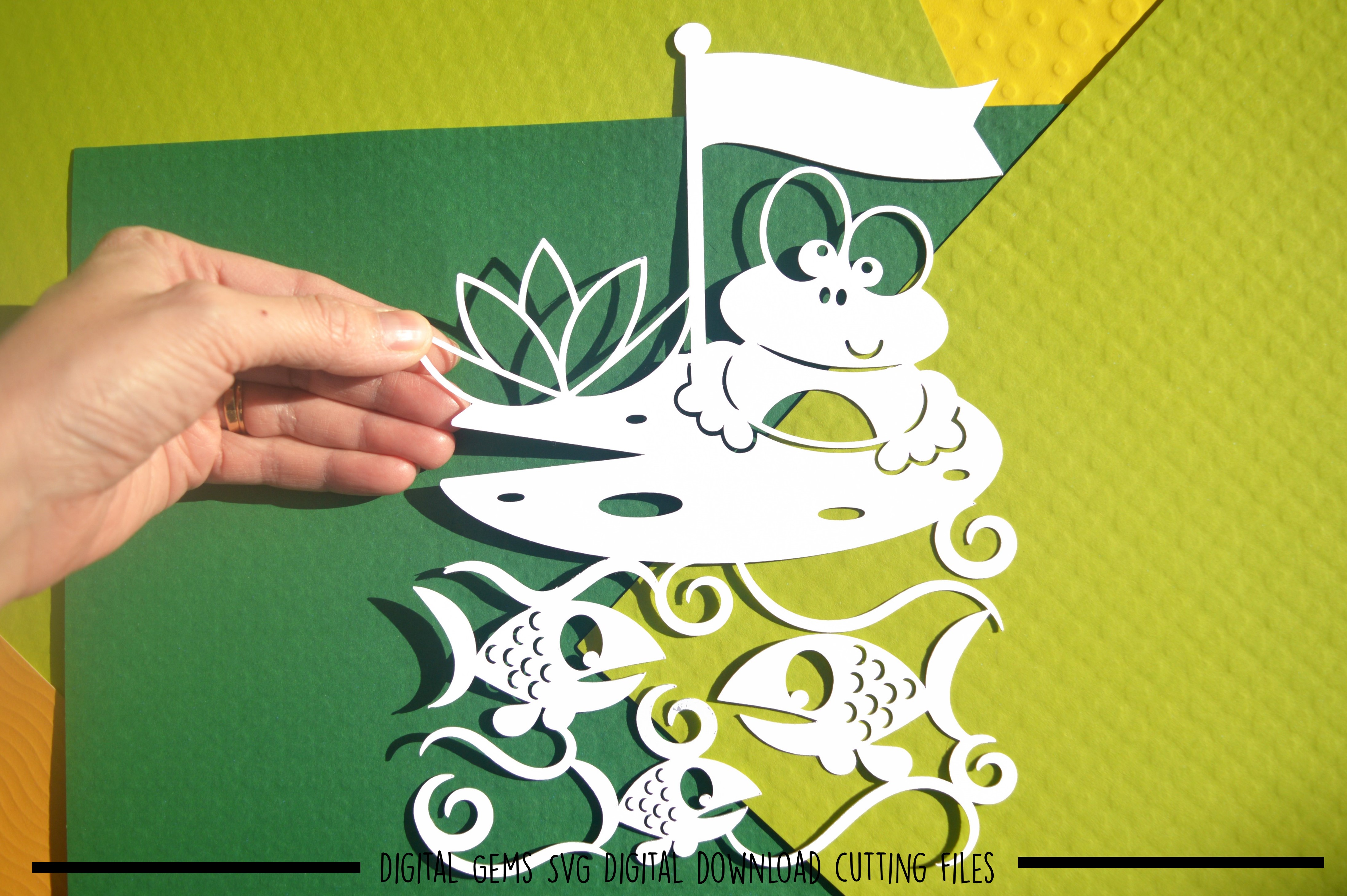 Download Frog Paper Cut Svg Dxf Eps Files