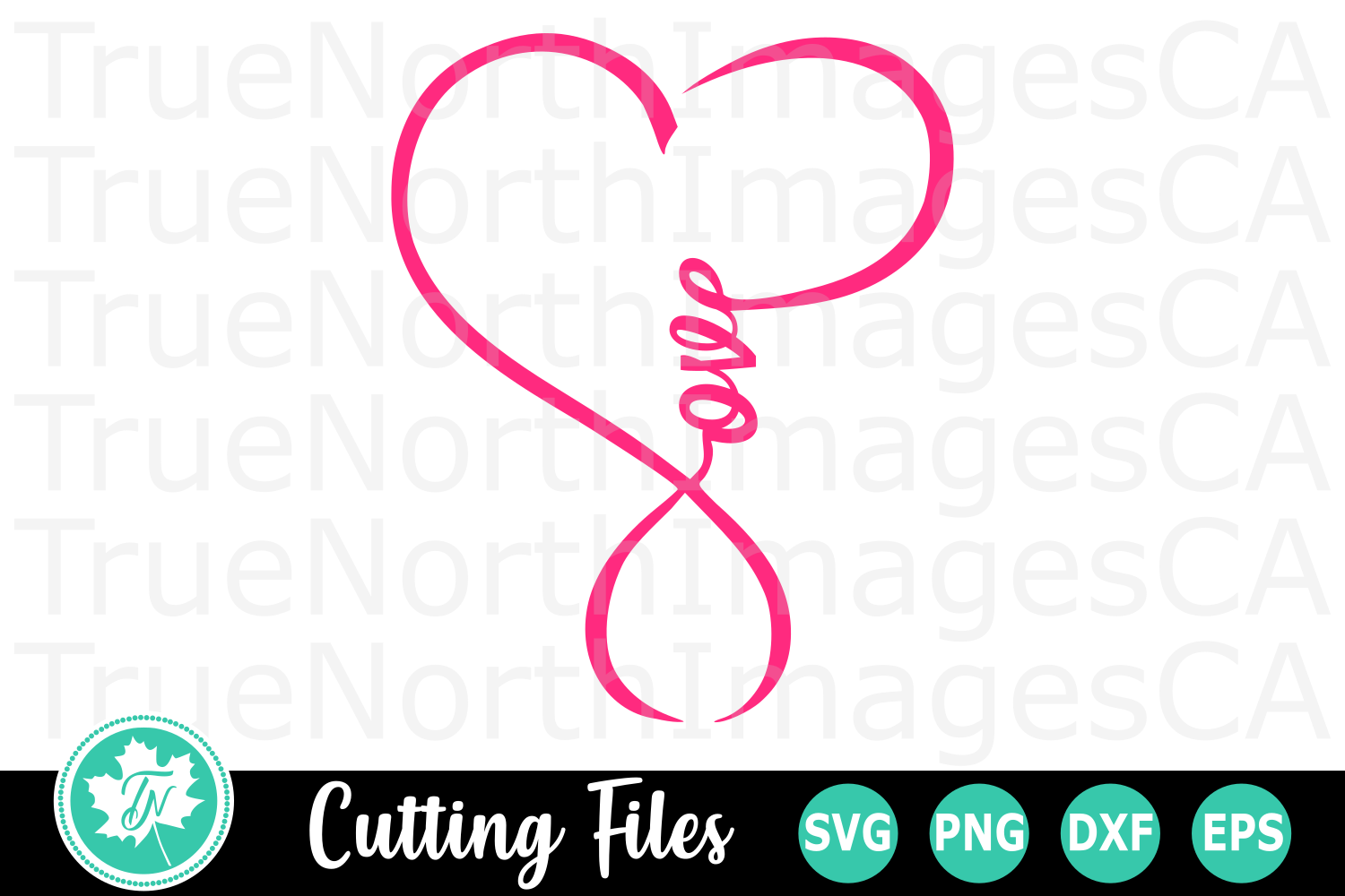 Love Infinity Heart - A Valentine SVG Cut File