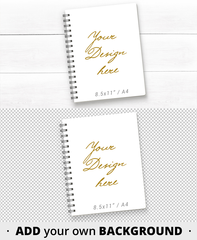 Notebook Mockup, Planner Cover Mockup, Journal Mockup 989