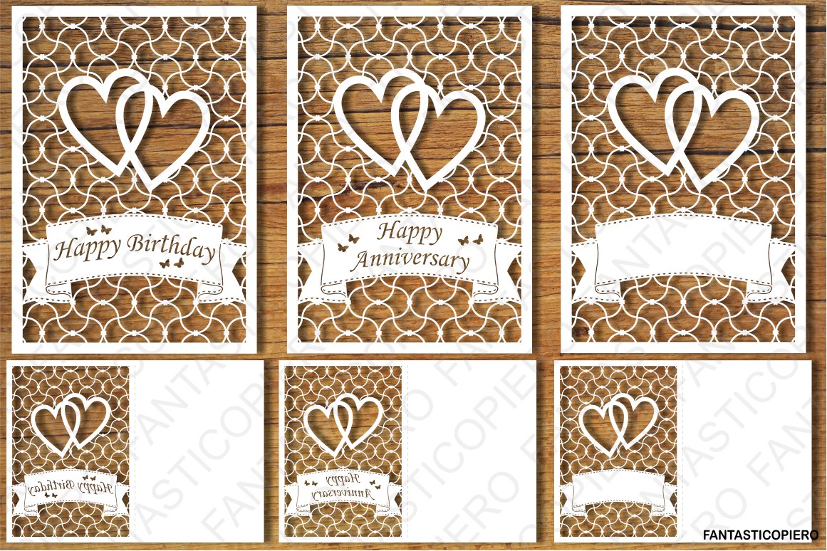 Happy Birthday, Happy Anniversary 5 SVG files. (91031) | Cut Files | Design Bundles