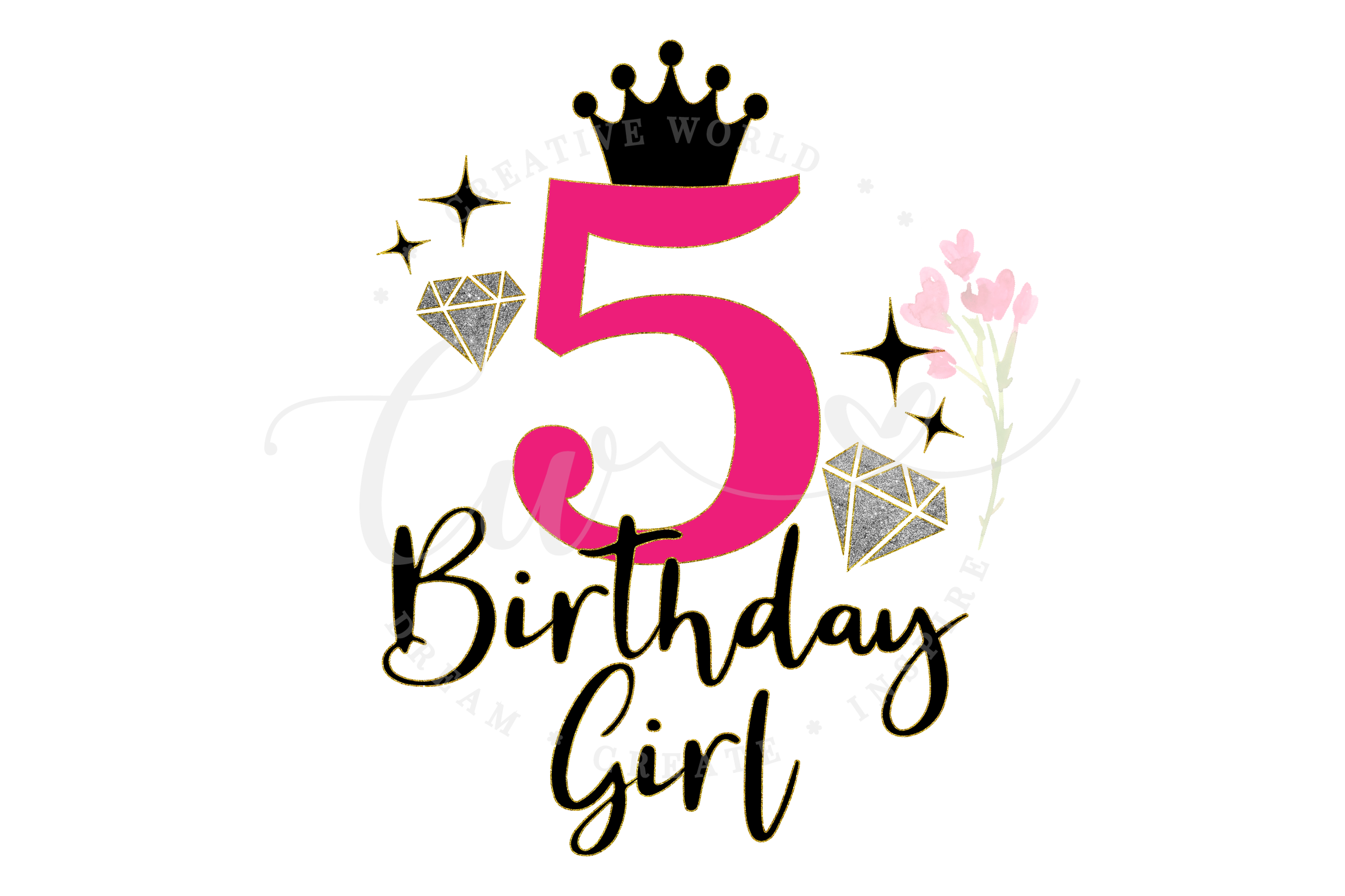Download 5th Birthday svg | My 5th Birthday svg | Princess Diva