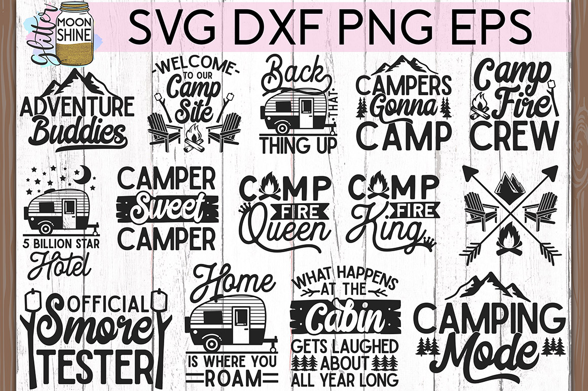 Download Camping Bundle of 20 #1 SVG DXF PNG EPS Cutting Files ...