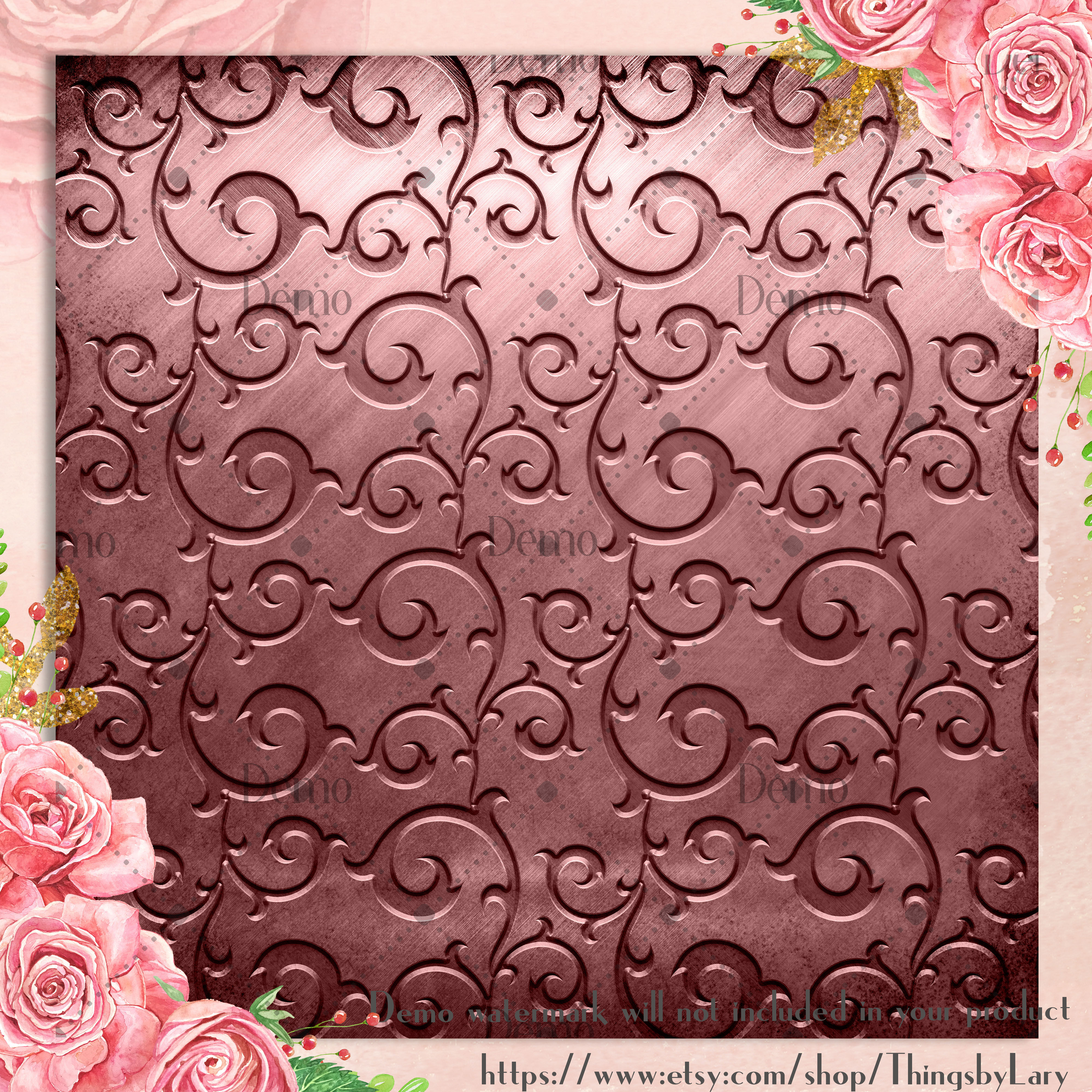 42 Rose Gold Luxury Metallic Texture Papers (91467) Backgrounds