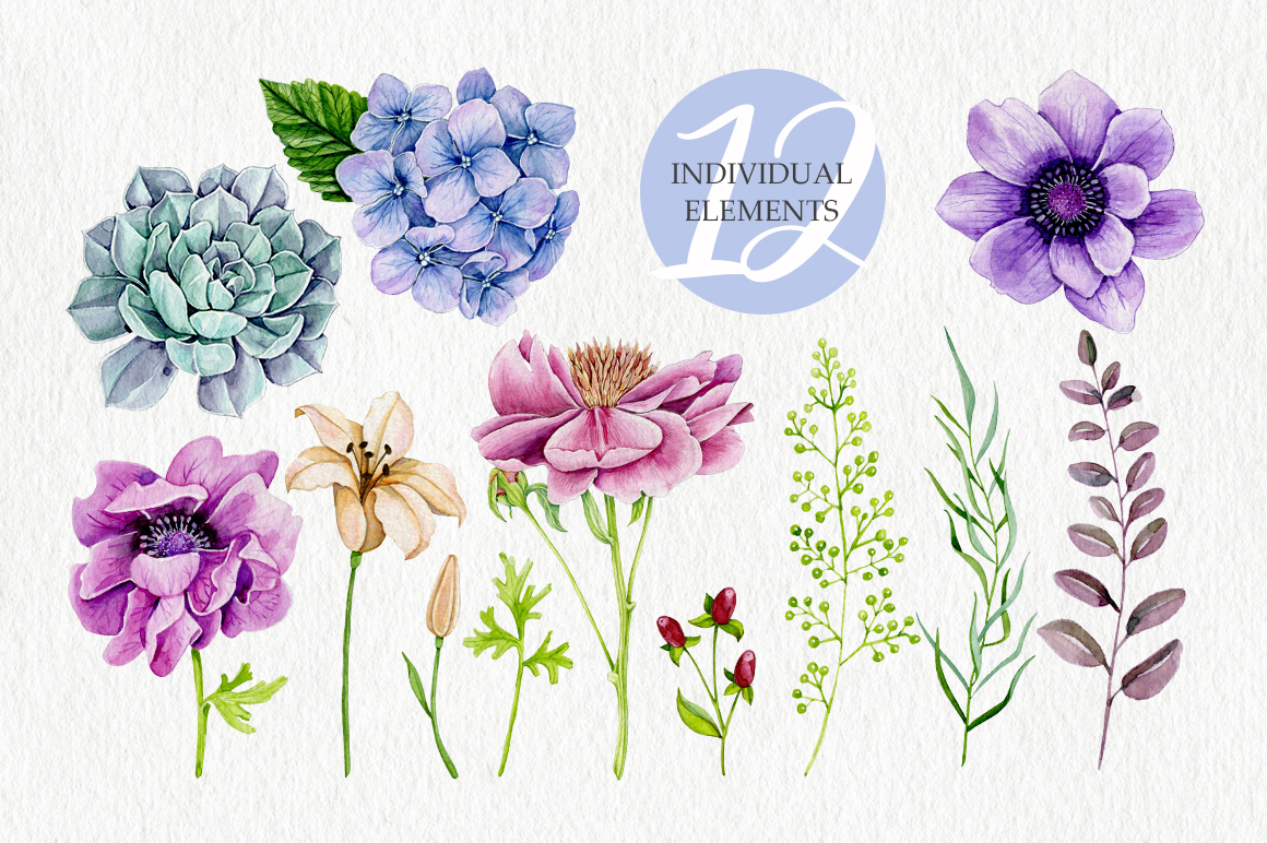 Flower Buds (67365) | Illustrations | Design Bundles