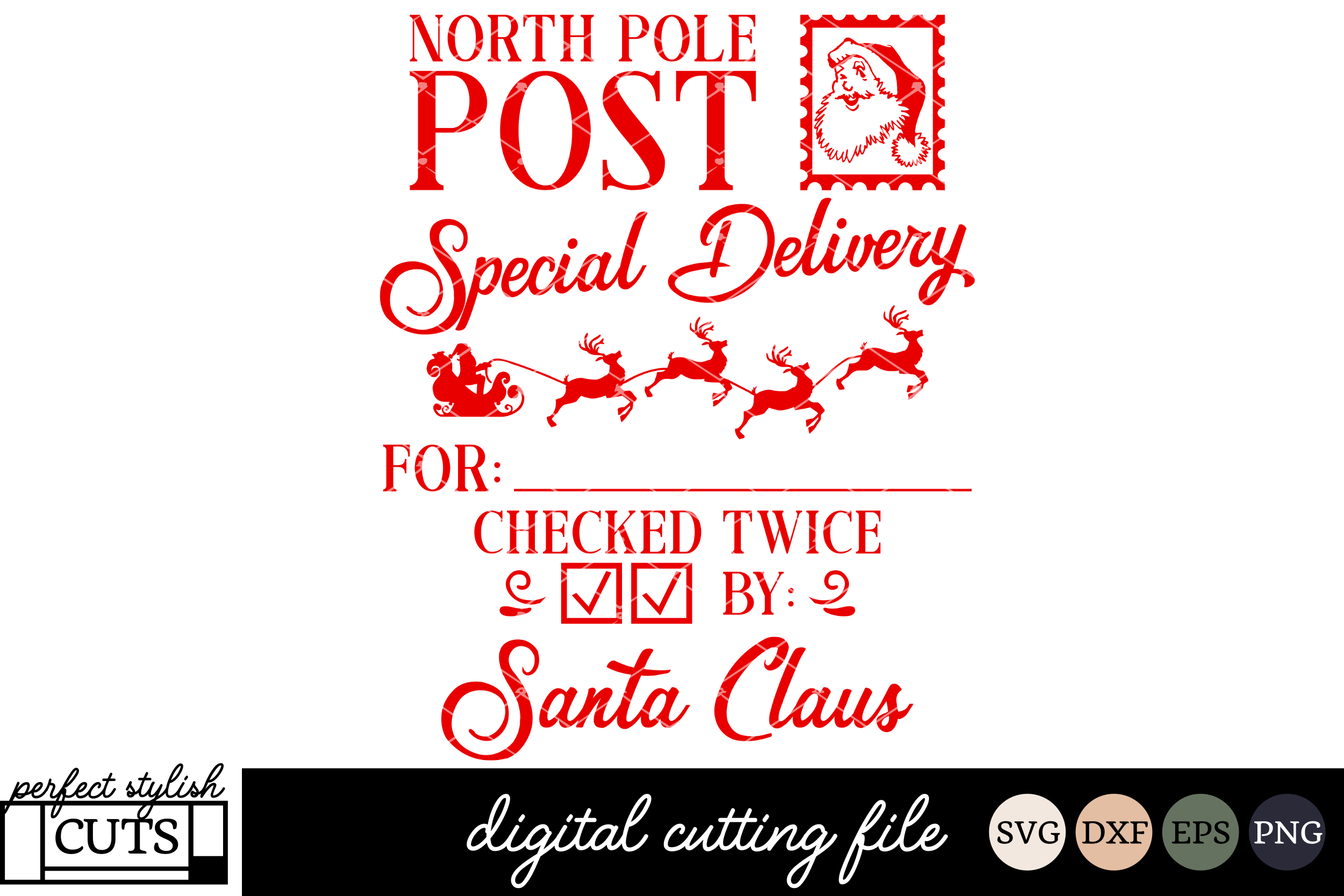 Santa Sack SVG Christmas SVG North Pole Post SVG File (118553