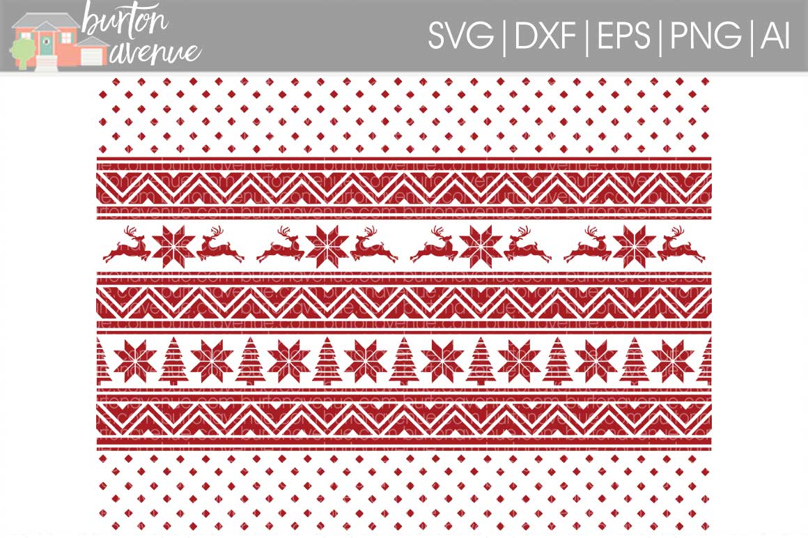 Christmas Sweater Background Cut SVG DXF EPS AI PNG 35821.