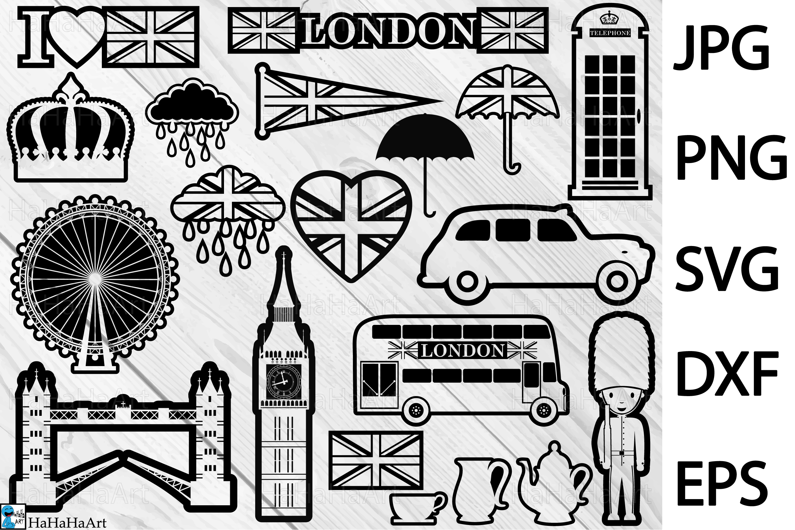 Outline London Clip art / Cutting Files 208c
