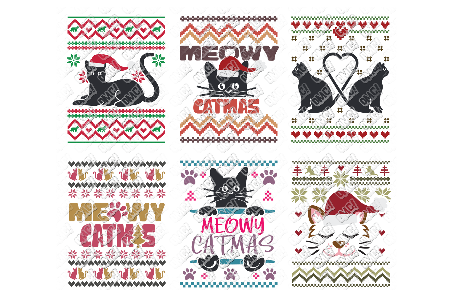 Cat Ugly Christmas SVG Sweater in SVG, DXF, PNG, EPS, JPEG ...