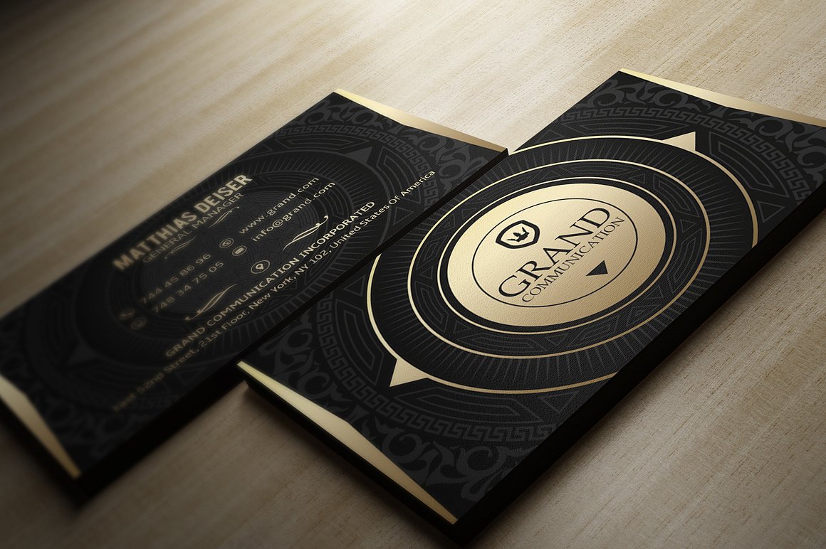 Gold And Black Business Card