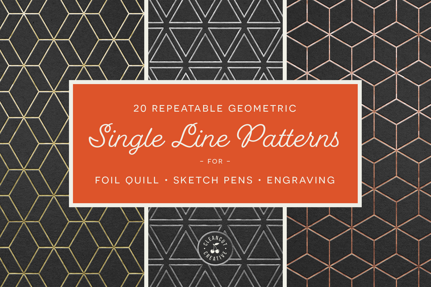 Download Foil Quill designs SVG | 20 Geometric Single Line Patterns (252513) | Single Line Designs ...