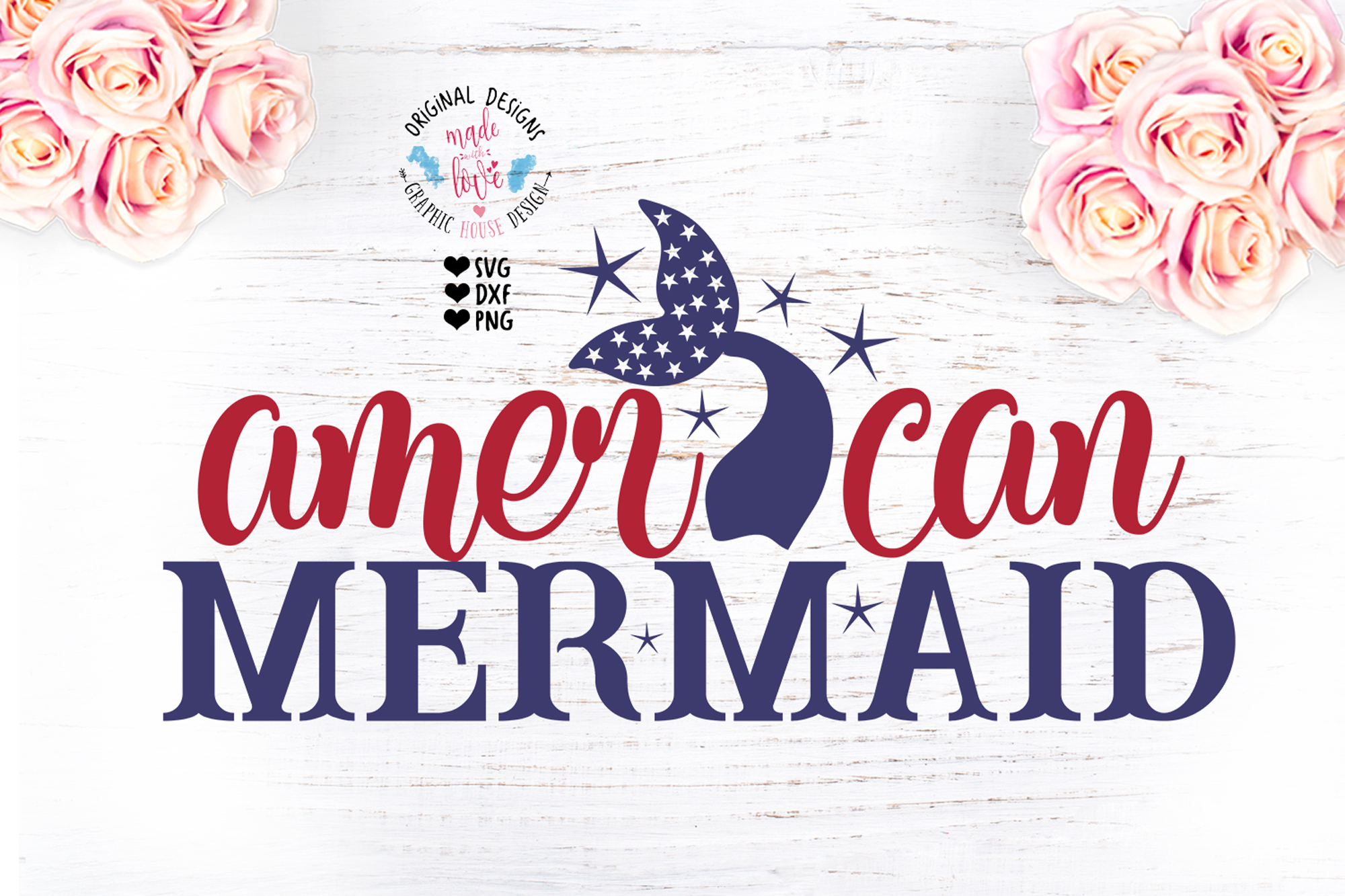Download American Mermaid - 4th of July Cut File (275067) | SVGs ...