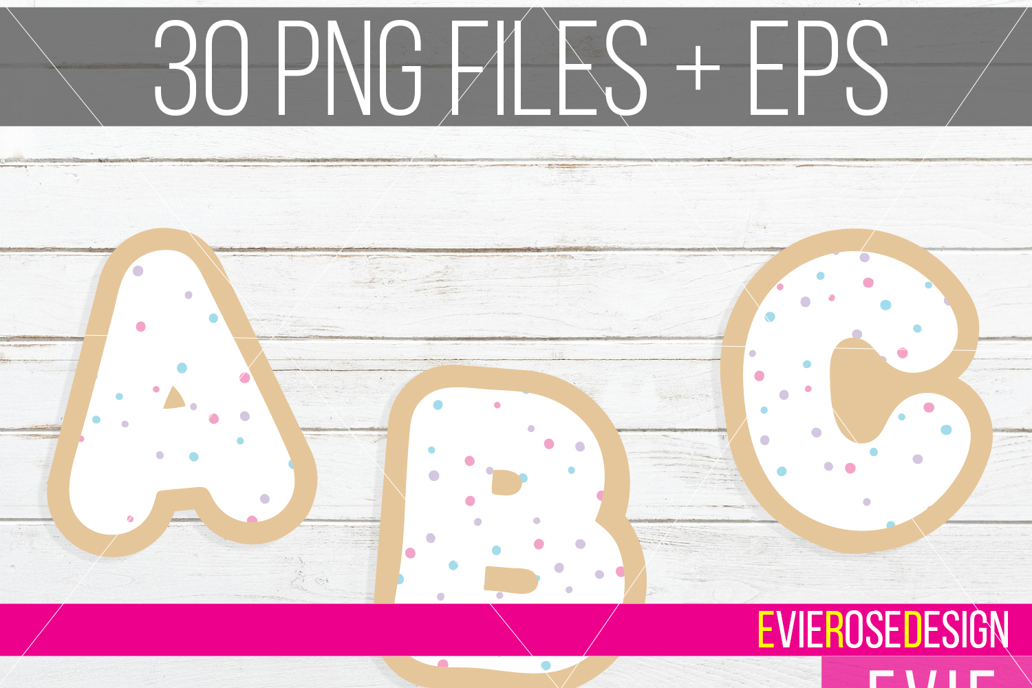 Frosted Sugar Cookie Letters Cute Cookie Cut Files