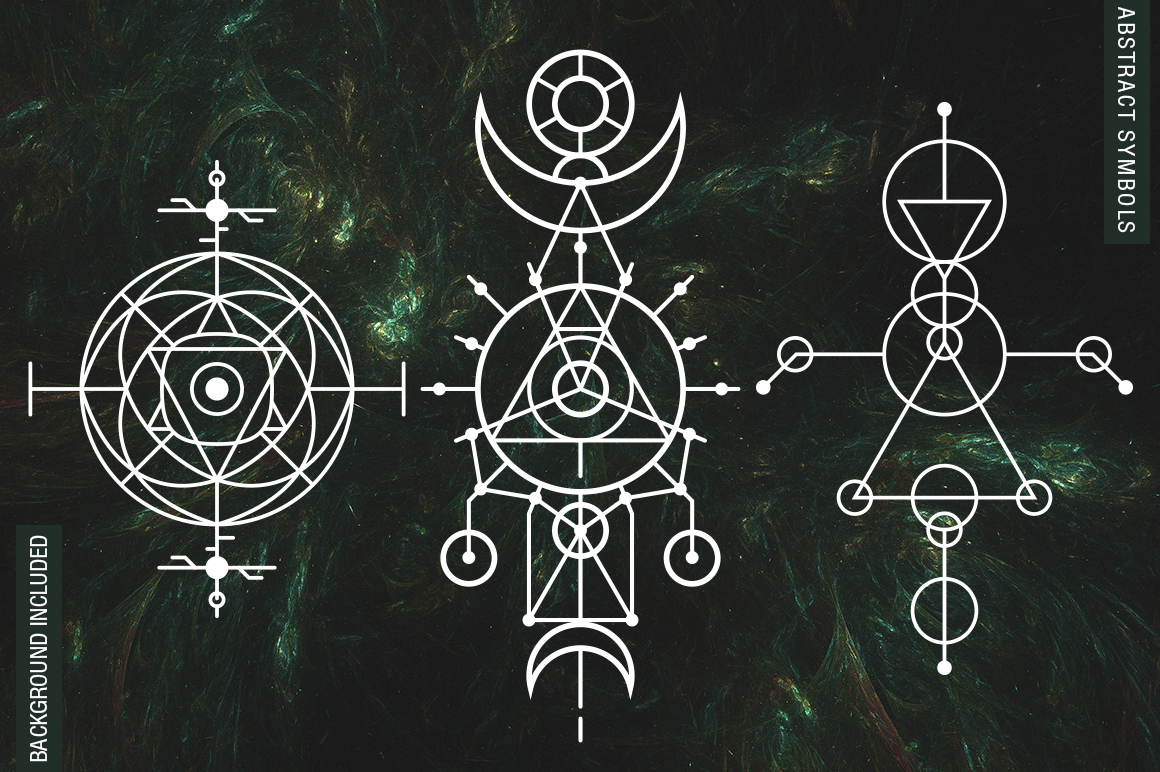 Sacred geometry symbols tri - partOlfe