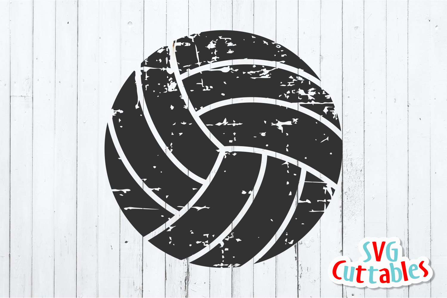 Distressed Volleyball | SVG Cut File (71950) | Cut Files ...