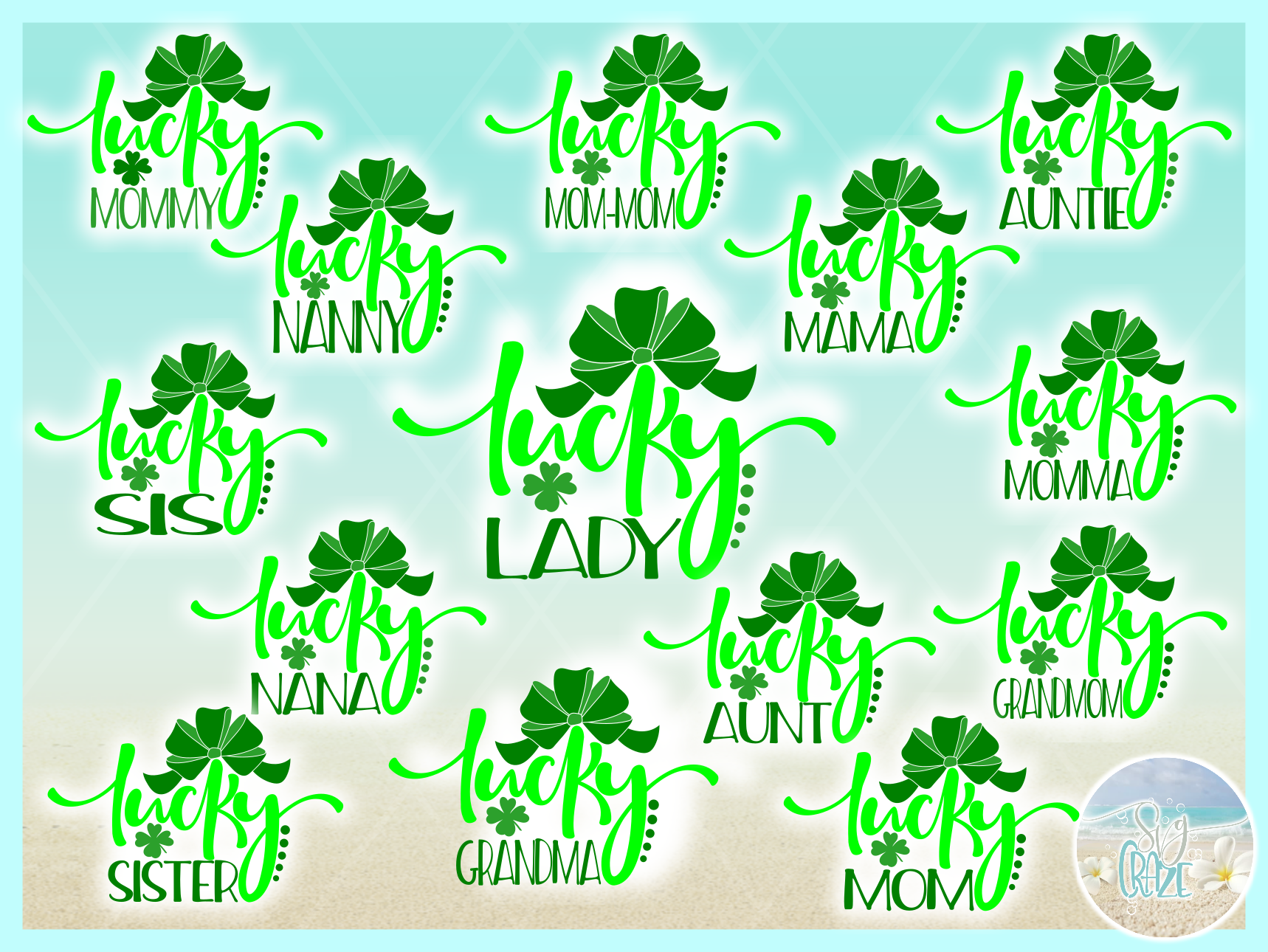 Download Lucky Woman St Patricks Day Quote Bundle Svg Dxf Eps Png Pdf