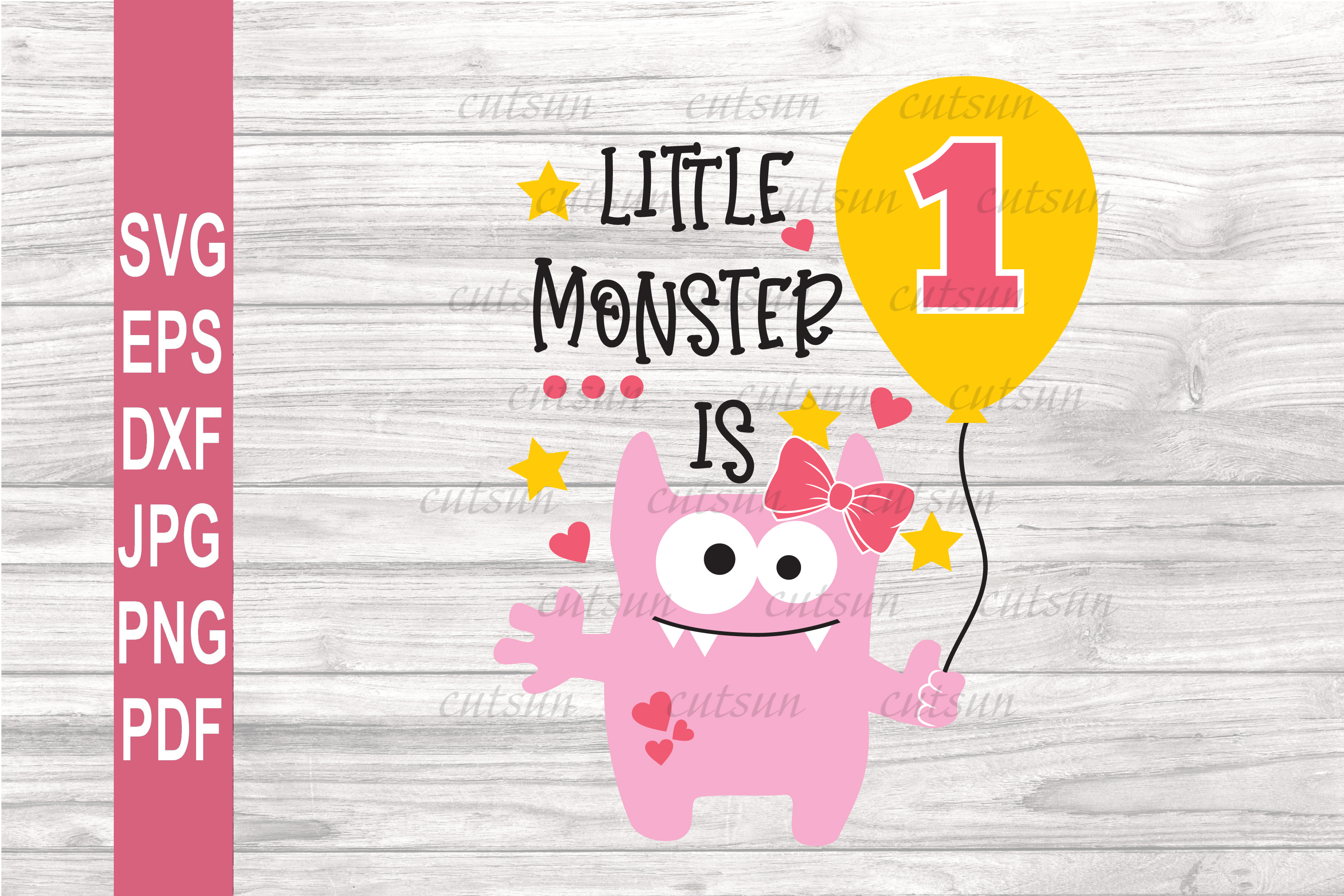 Little Monster is One SVG | Baby monster SVG