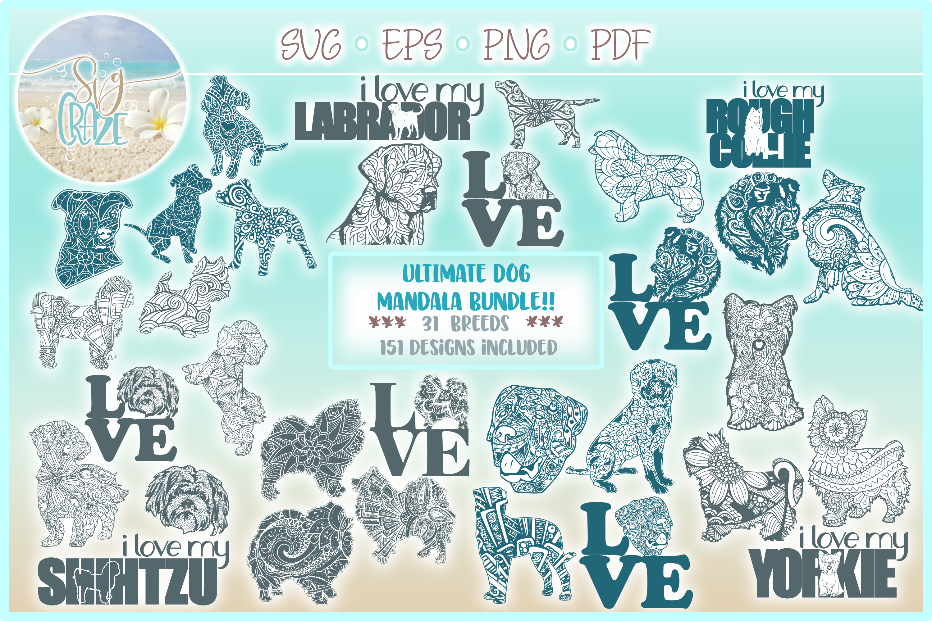 Free Free Mandala Svg Dog 130 SVG PNG EPS DXF File