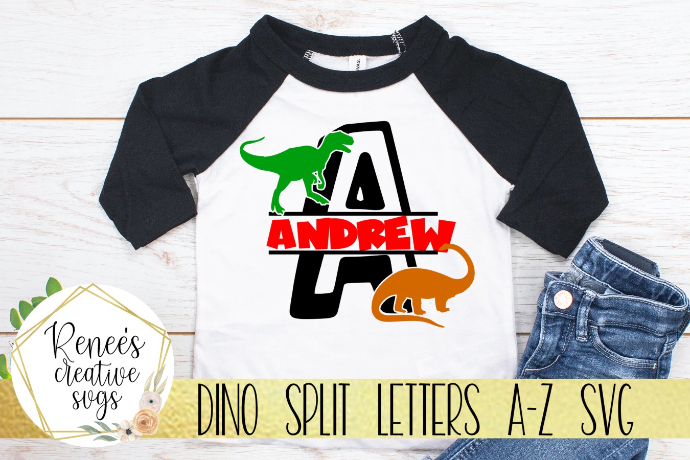 Download Dino Split Letters| Split Monogram letters| SVG Cutting File