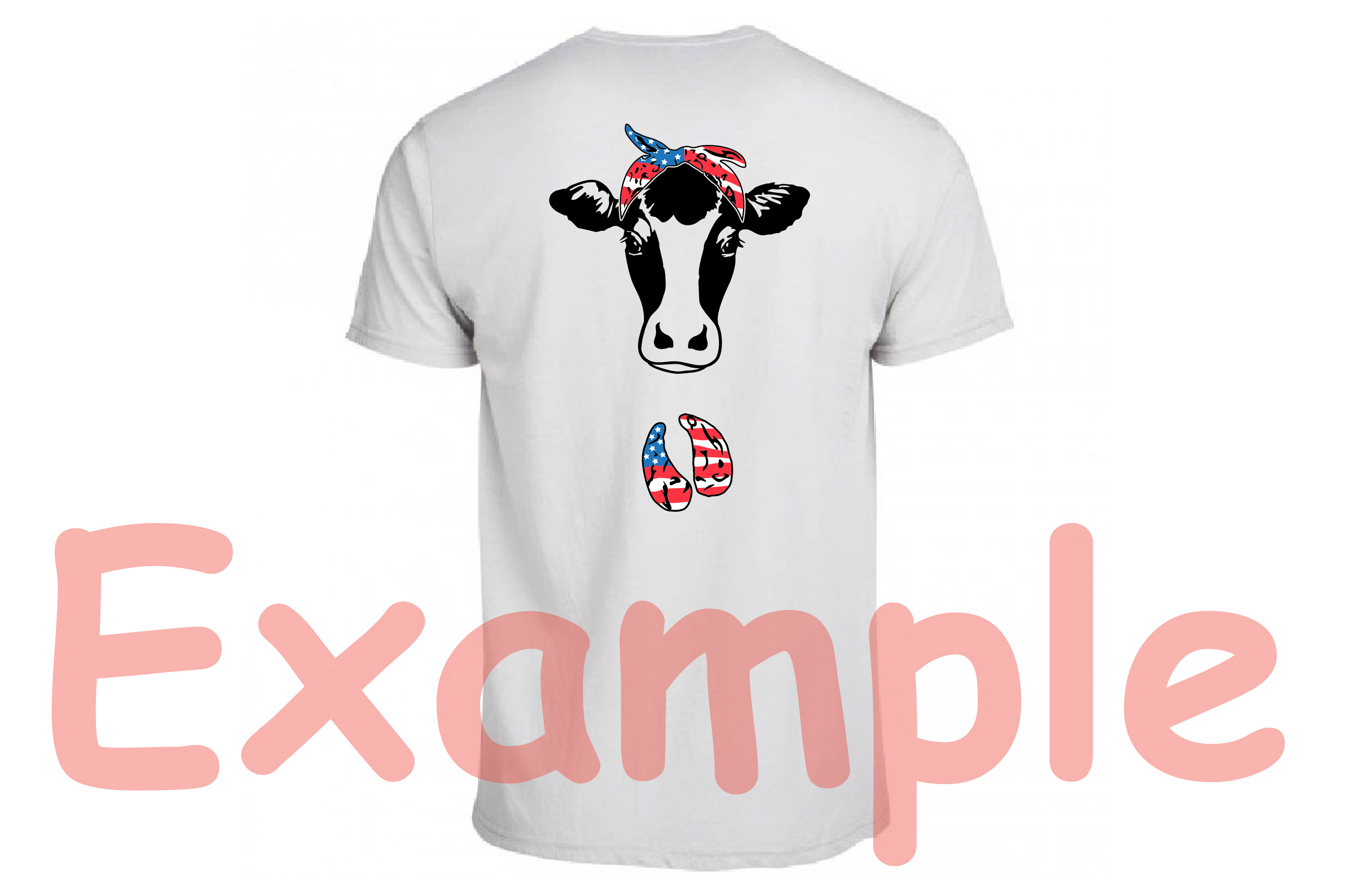 Download Cow USA Flag Bandana SVG, 4th July Farm Milk 836S