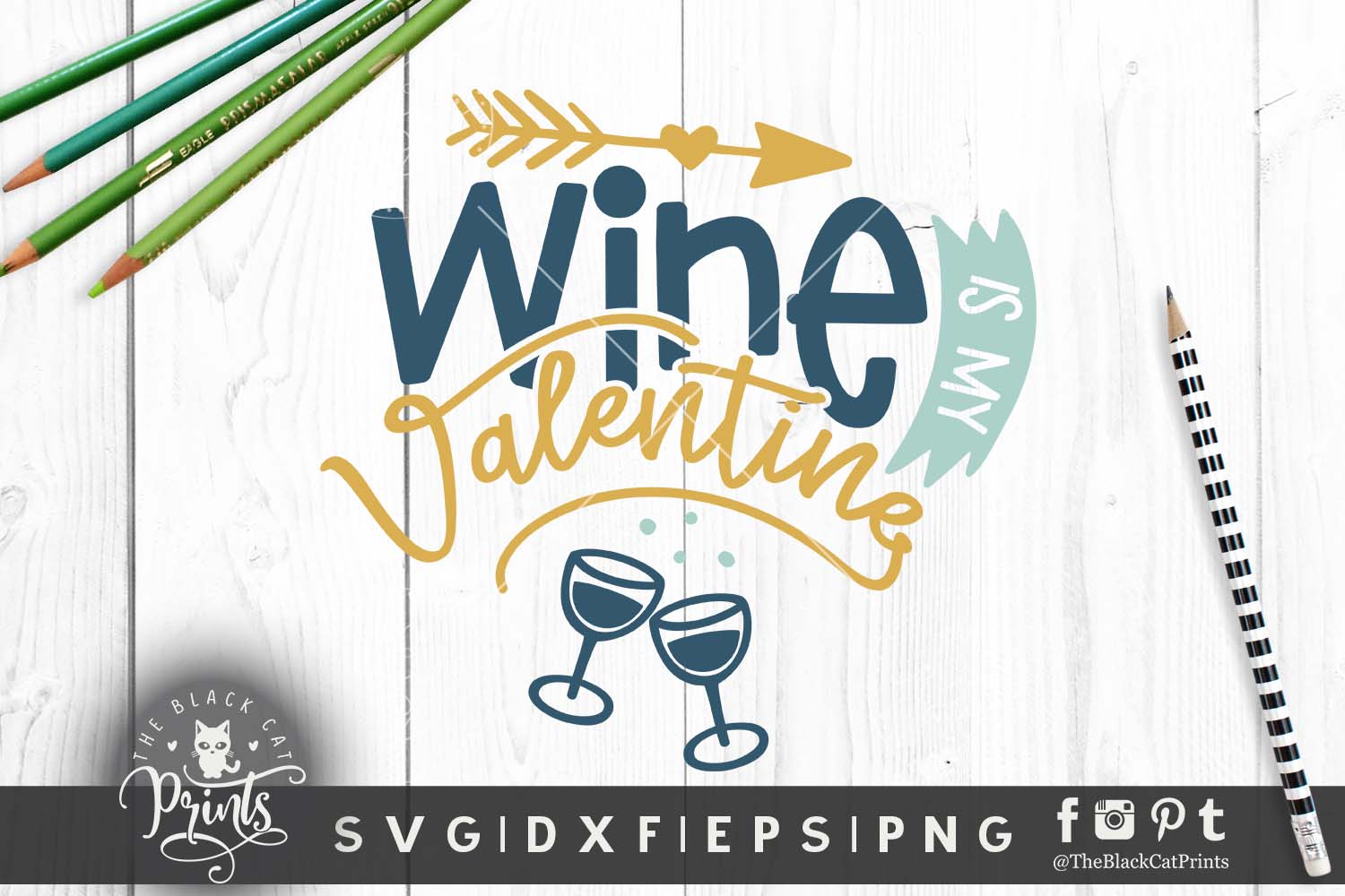 Download Wine is my Valentine SVG DXF PNG EPS Finny wine cutting ...