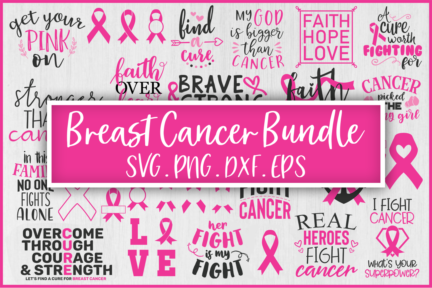 Download SALE! Breast cancer bundle svg (365486) | SVGs | Design ...