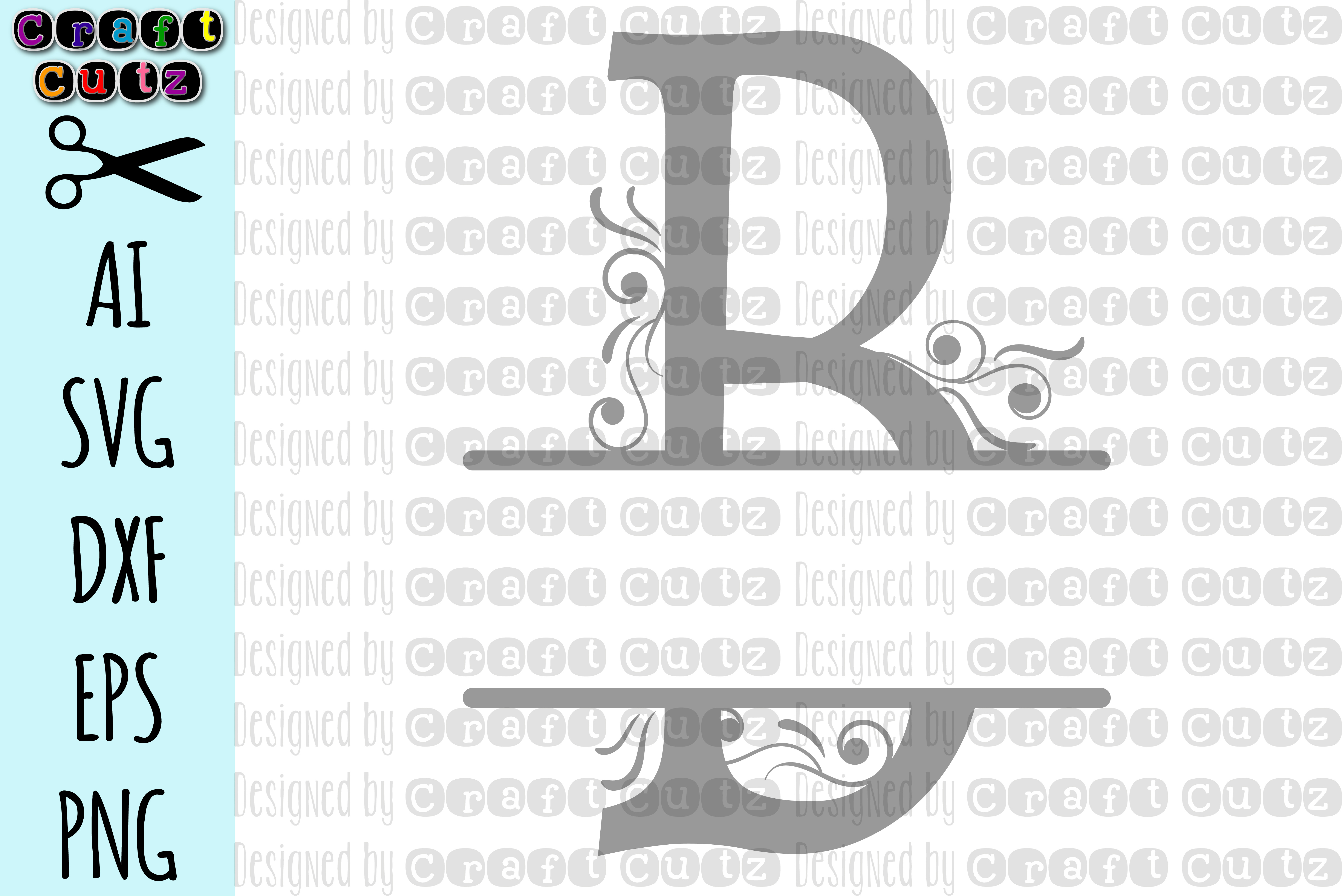 Download SVG Ornamental Split Monogram Alphabet, Split Ornamental Monogram, Monogram Letters - Cut Files ...