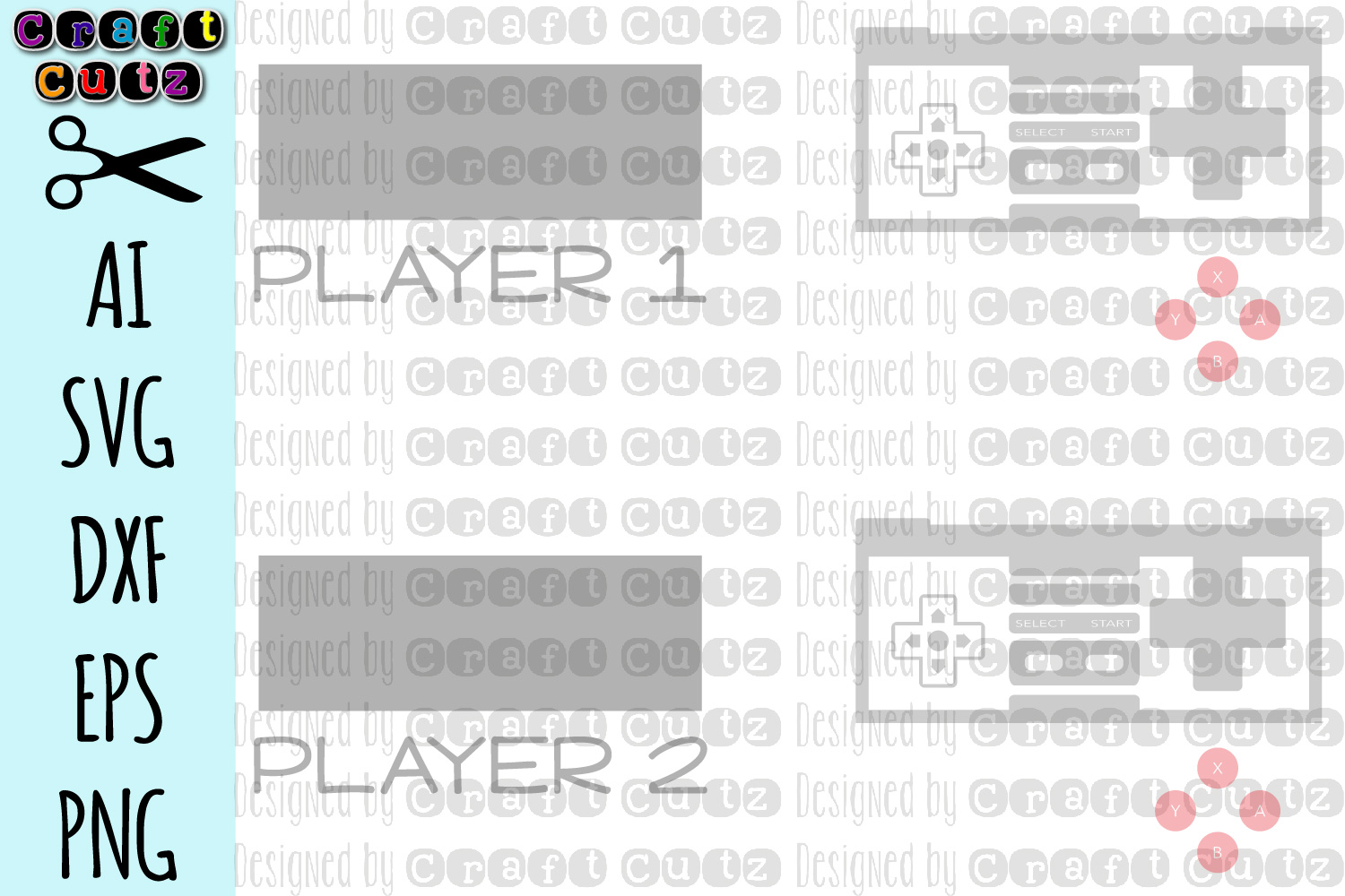 Download Player 1 and 2 svg, Brothers svg, Sibling SVG, Twin svg, Father and Son dxf, Player Cut File ...
