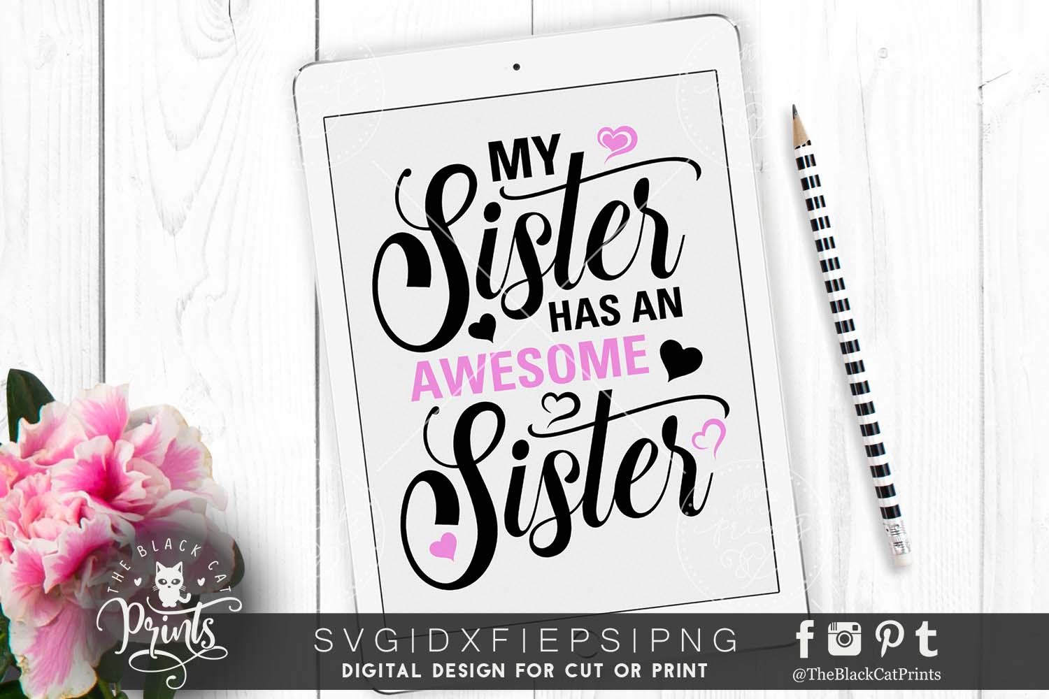 Download My sister has an awesome sister SVG DXF PNG EPS