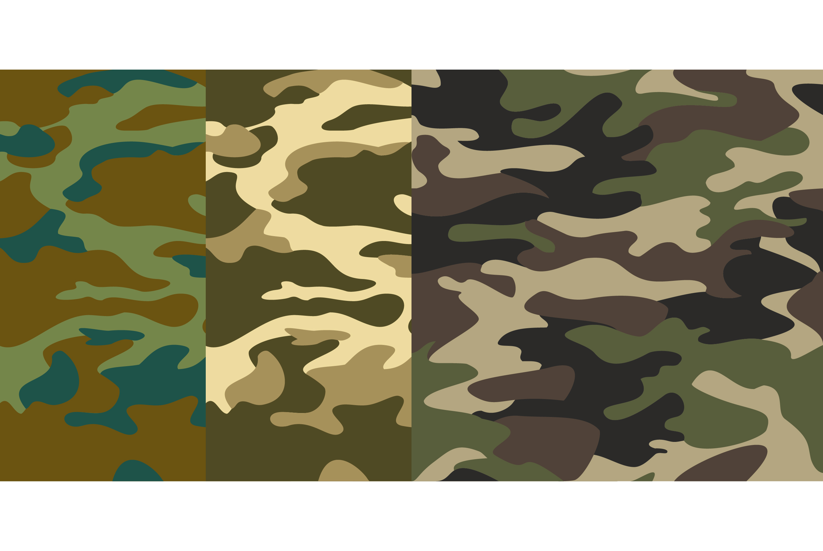 Camouflage Pattern Background Seamless Vector Illustration