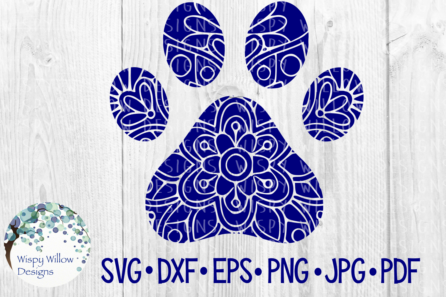 Download Paw Print Mandala, Animal Mandala SVG Cut File (89033) | SVGs | Design Bundles