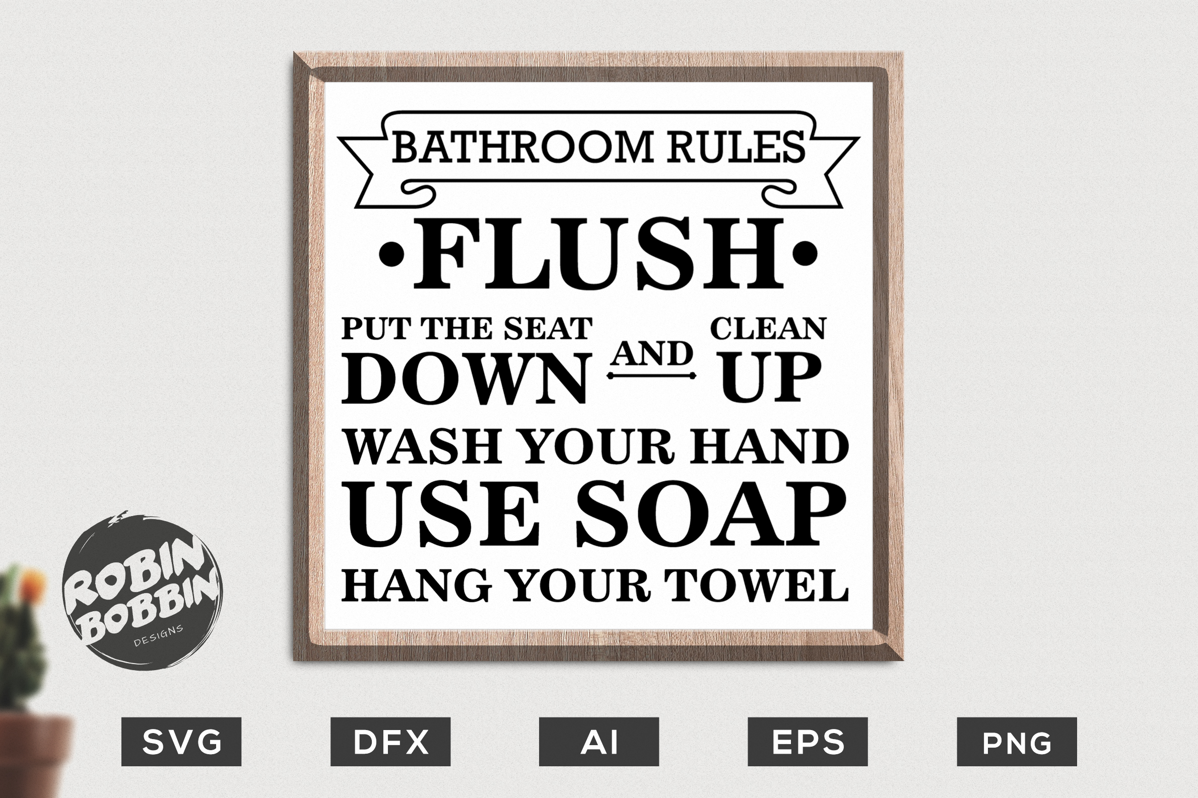 Free Use Bathroom Sign SVG