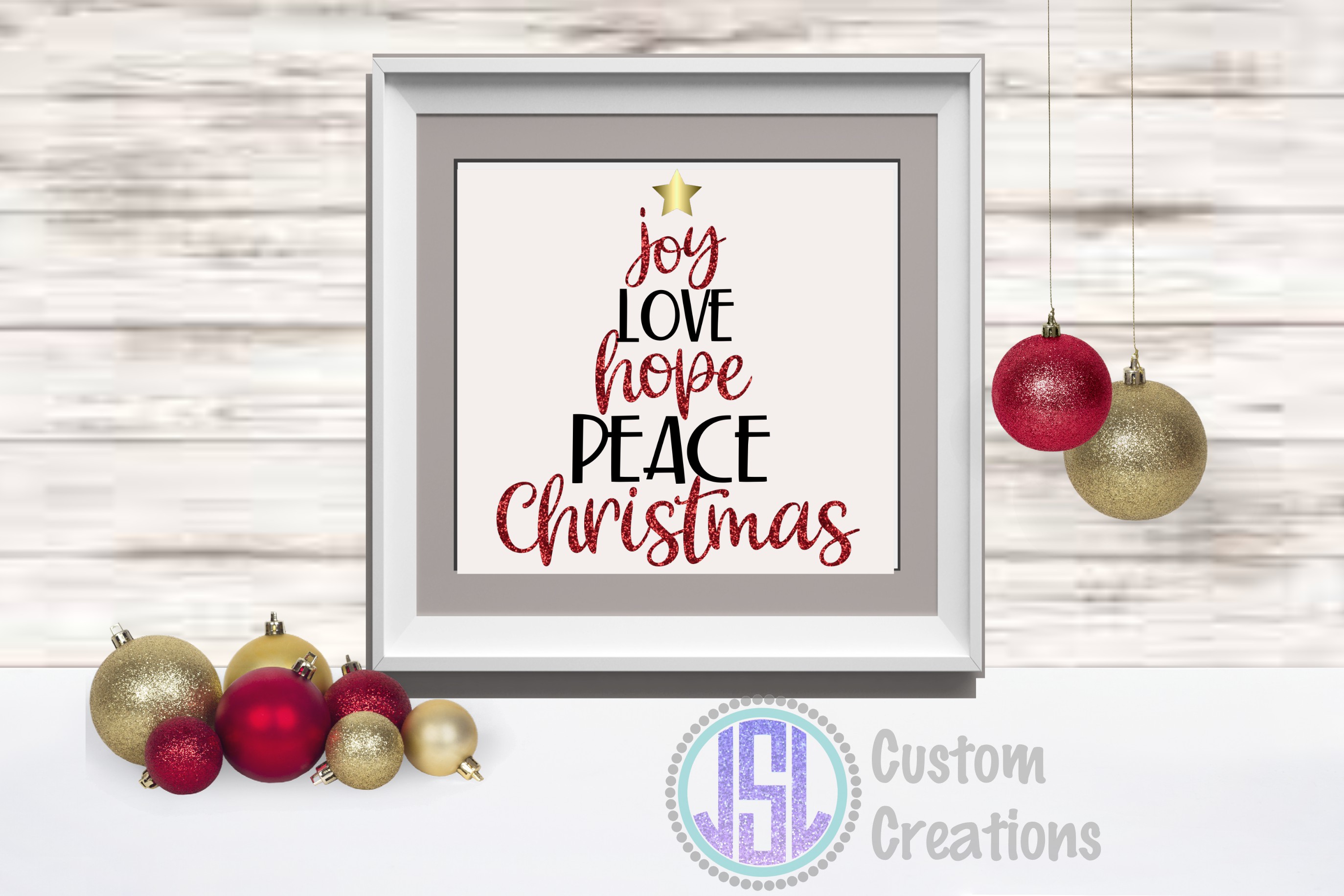 Download Joy Love Hope Peace Christmas | Tree Design |SVG DXF EPS PNG