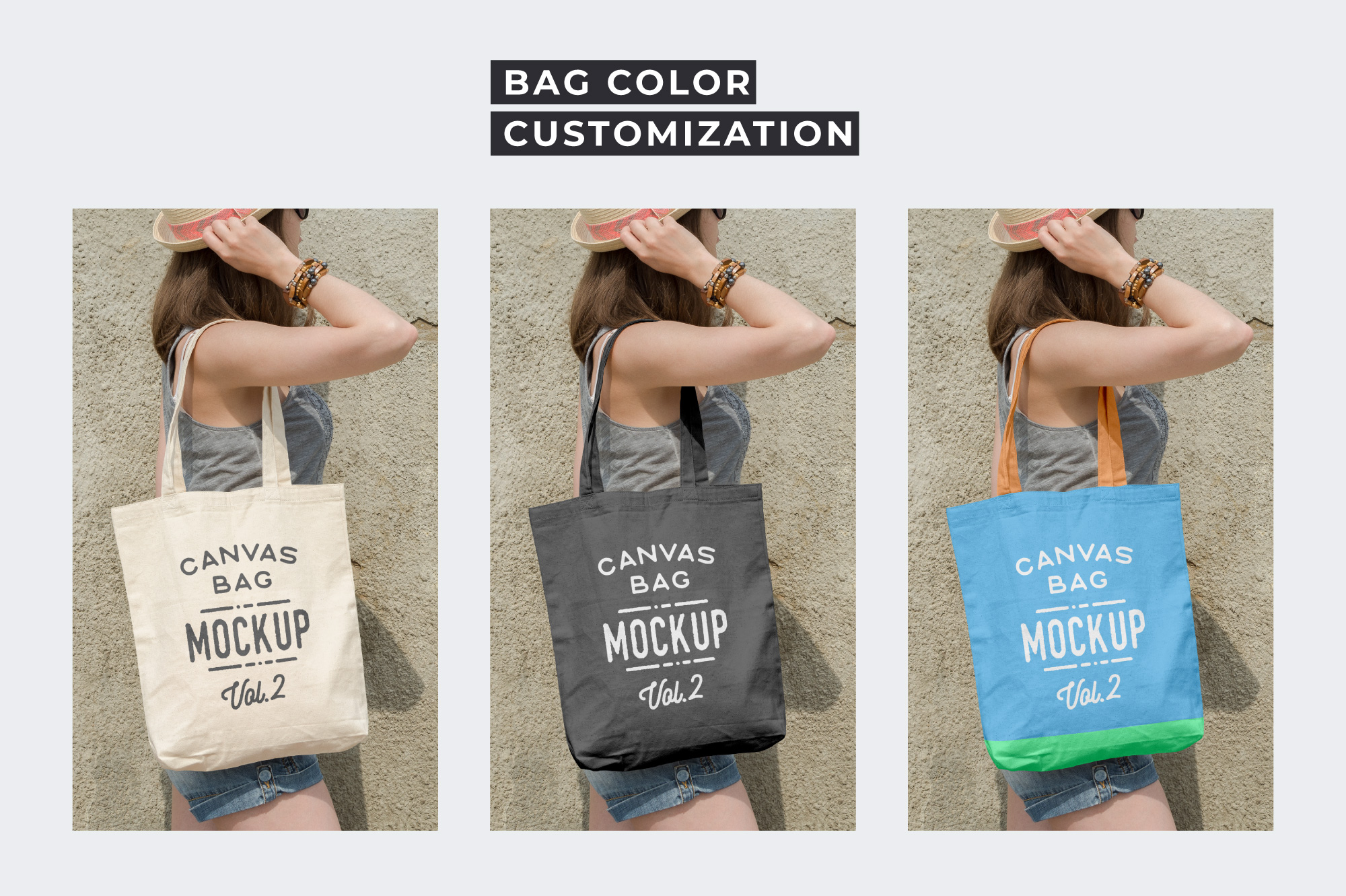 Canvas Tote Bag Mockups Vol  2