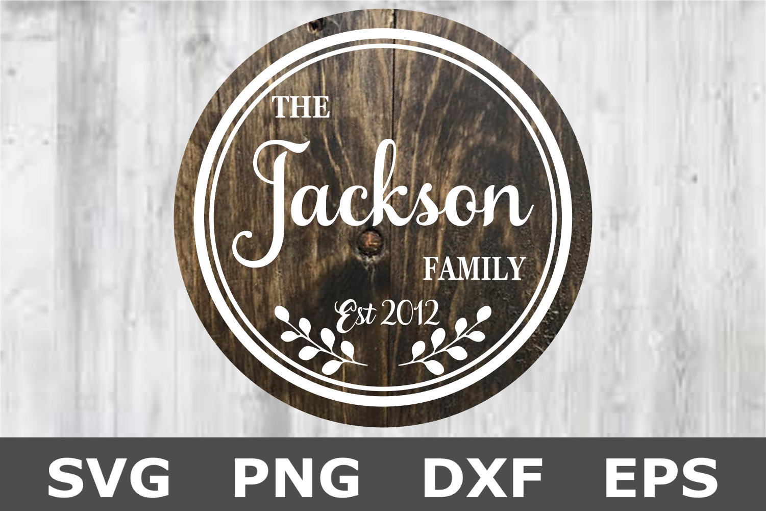 Download Round Family Name Sign - A Family SVG Cut File