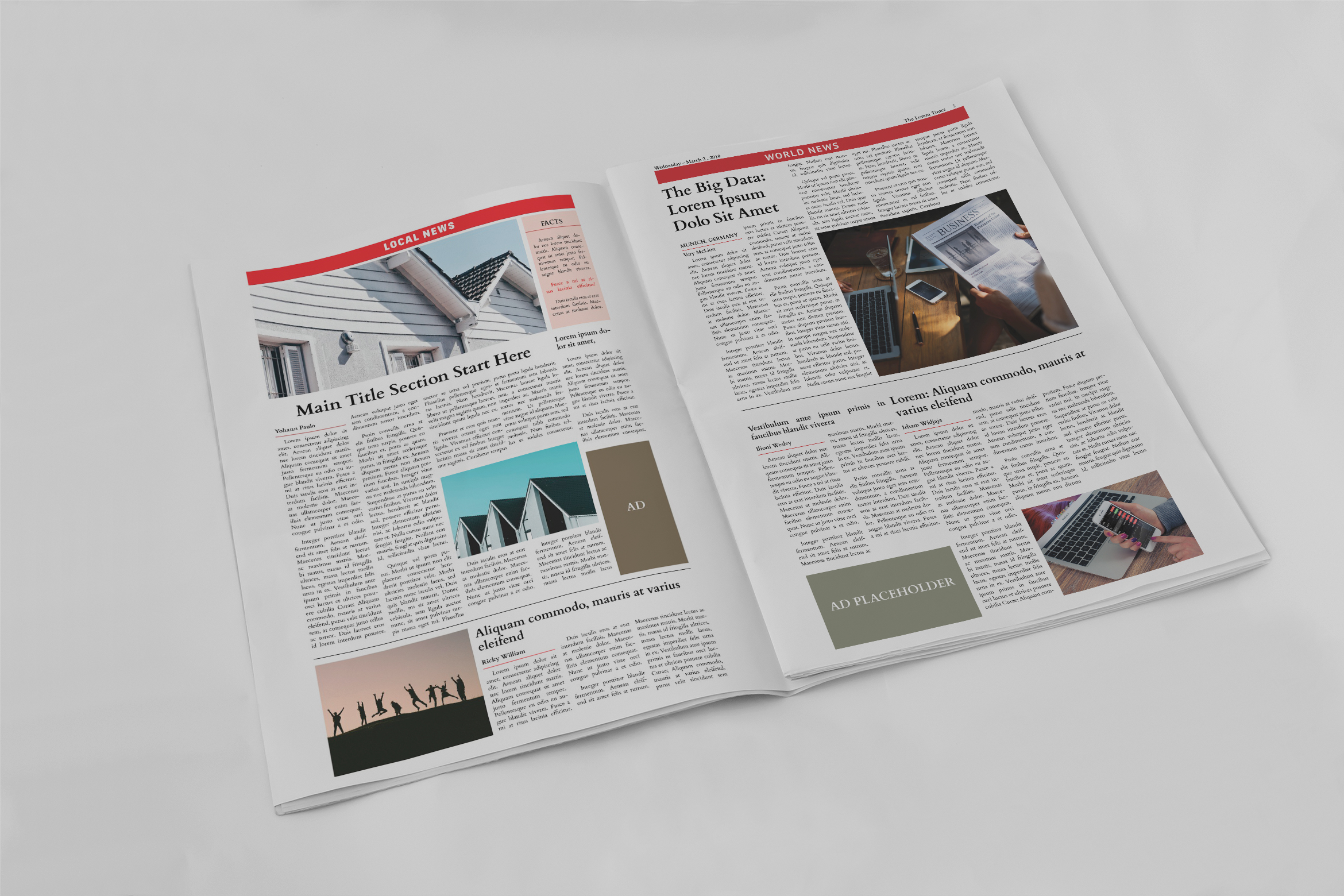 One - Newspaper Template