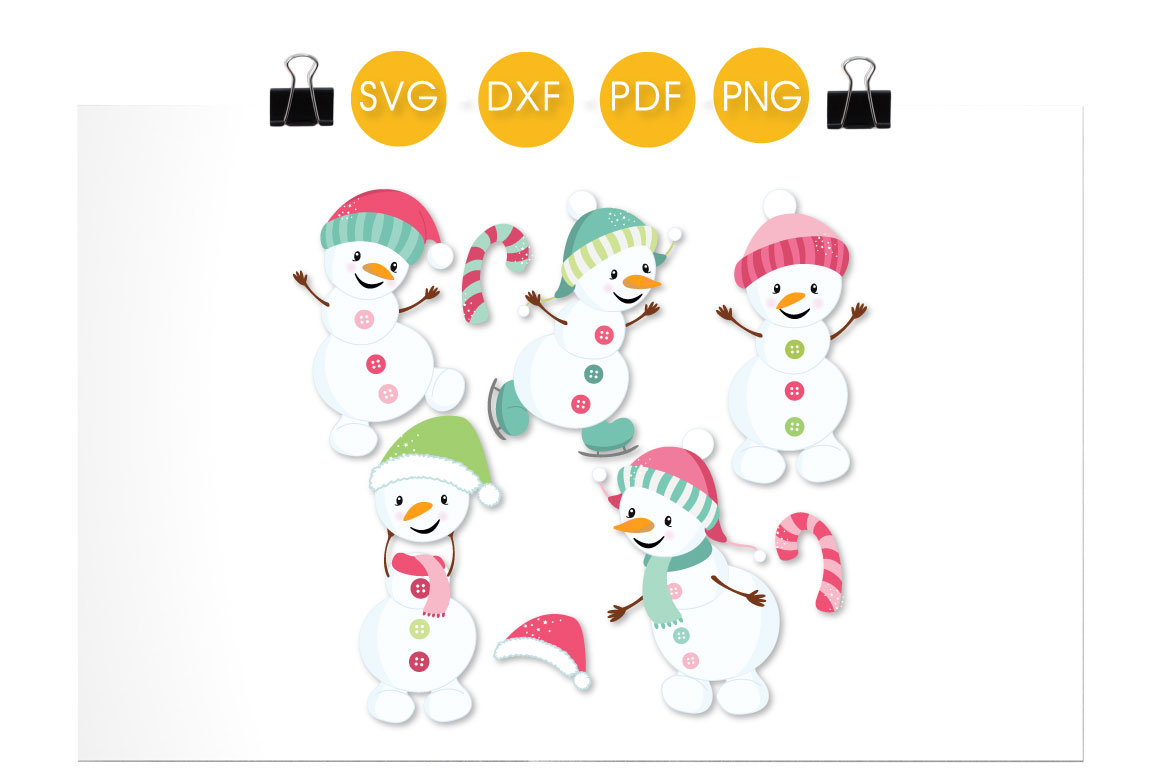 Download Snow Cute Snowmen cutting files svg, dxf, pdf, eps ...