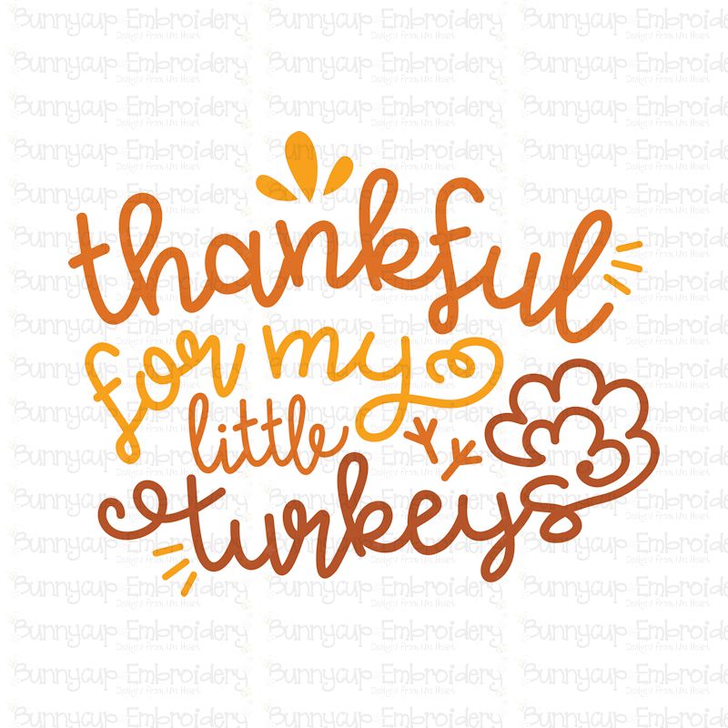 Download Thankful For My Little Turkey - SVG, Clipart, Printable