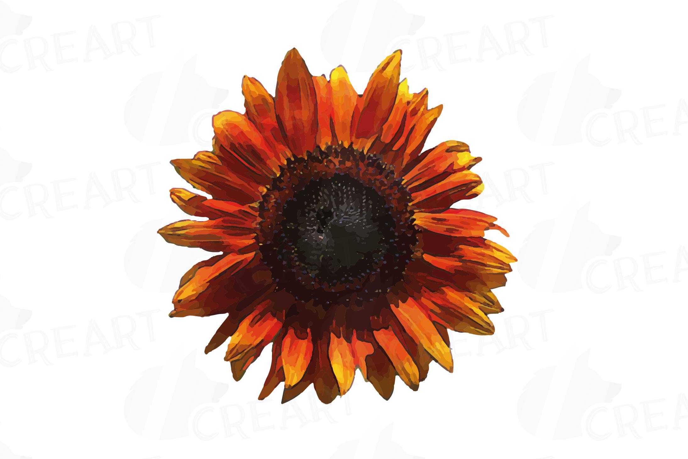 Download Sunflower watercolor clip art pack, watercolor sunflower ...