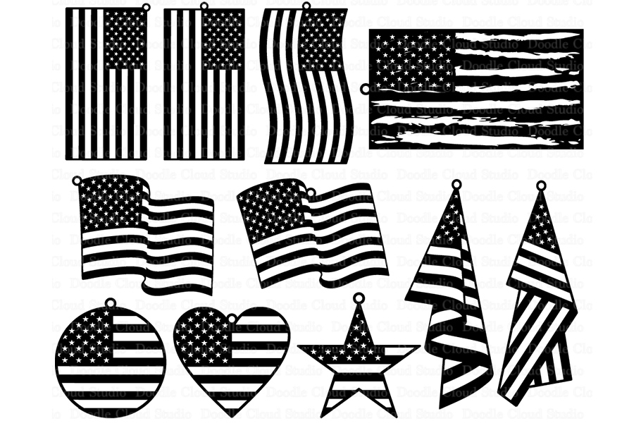 Download American Flag Earrings svg, Patriots Pendant svg, USA Flag ...