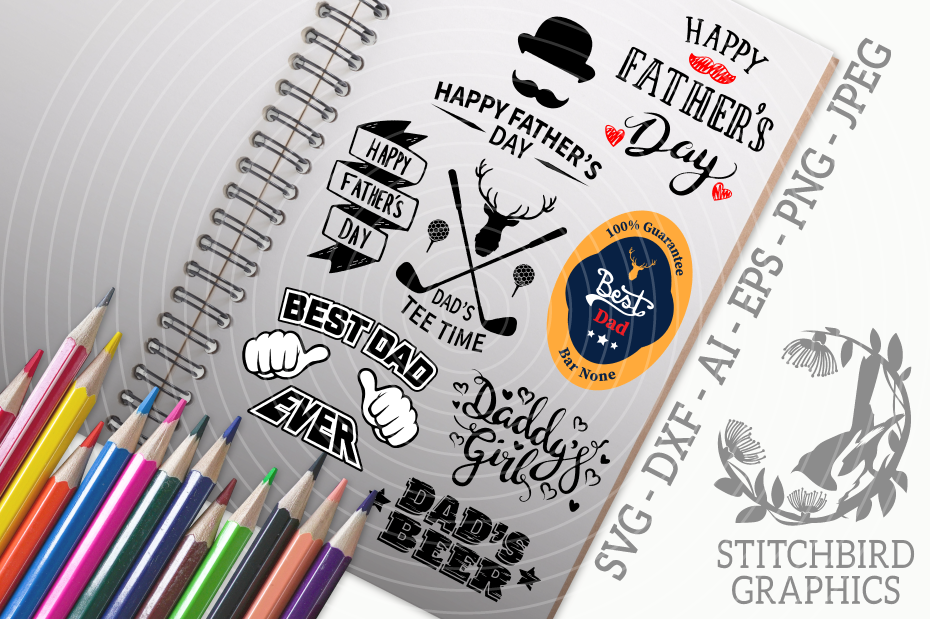 Download Fathers Day Quotes Bundle SVG, Silhouette Studio, Cricut